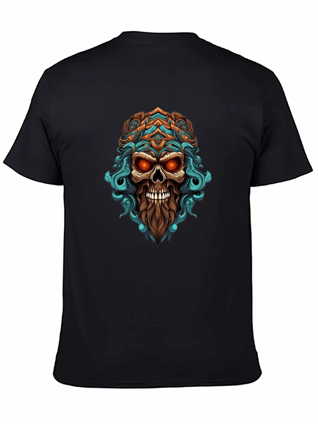 Tribal Style Skull Unisex Casual T-Shirt – Clean Design For Daily Comfort