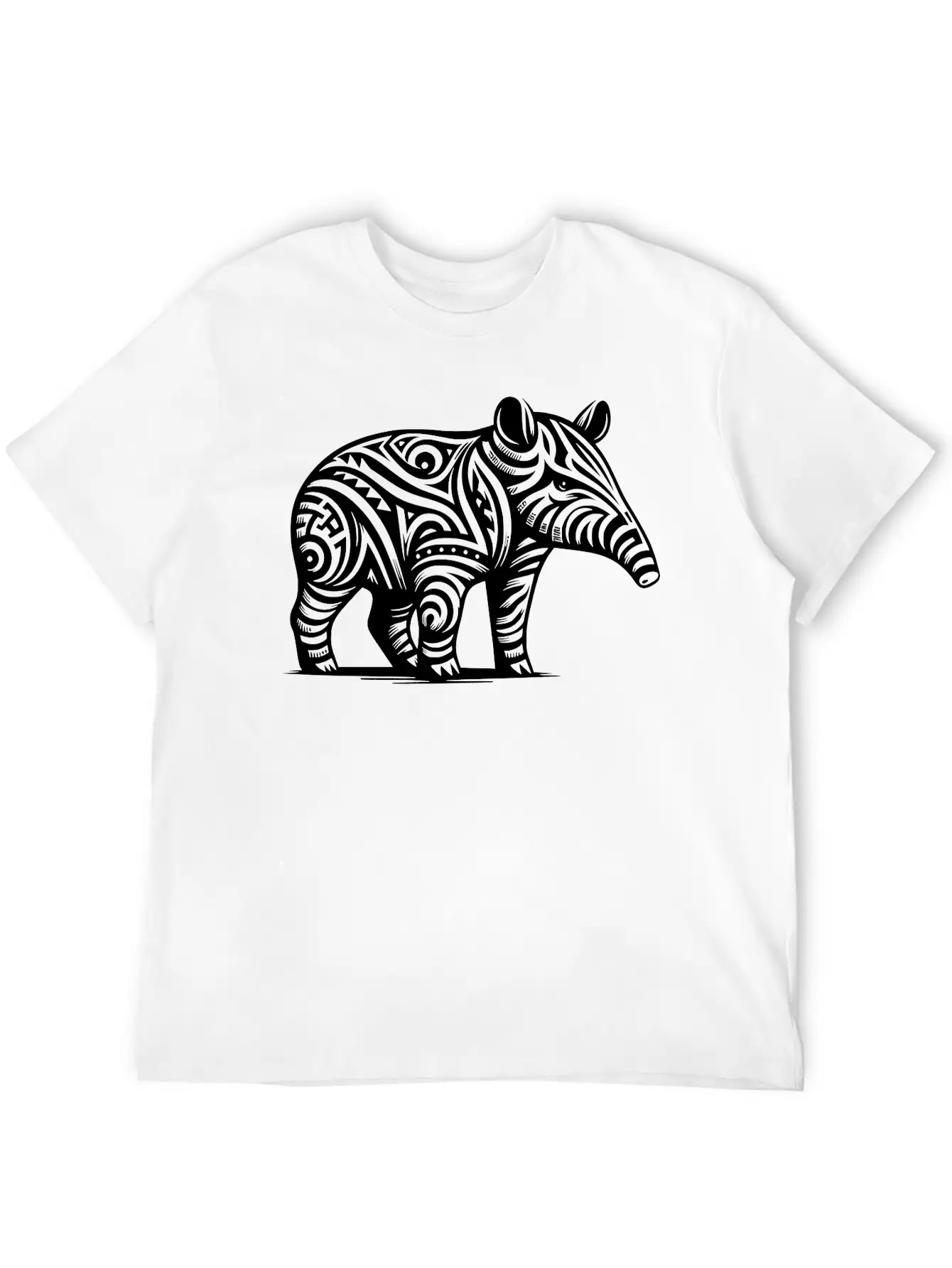 Tribal Tapir Stylish Everyday T-Shirt – Unisex Basic Cotton Tee