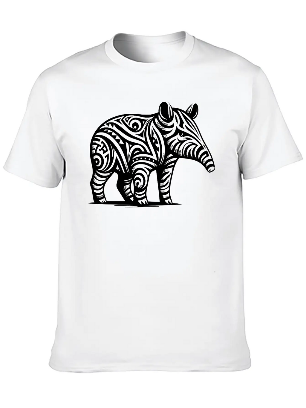 Tribal Tapir Stylish Everyday T-Shirt – Unisex Basic Cotton Tee