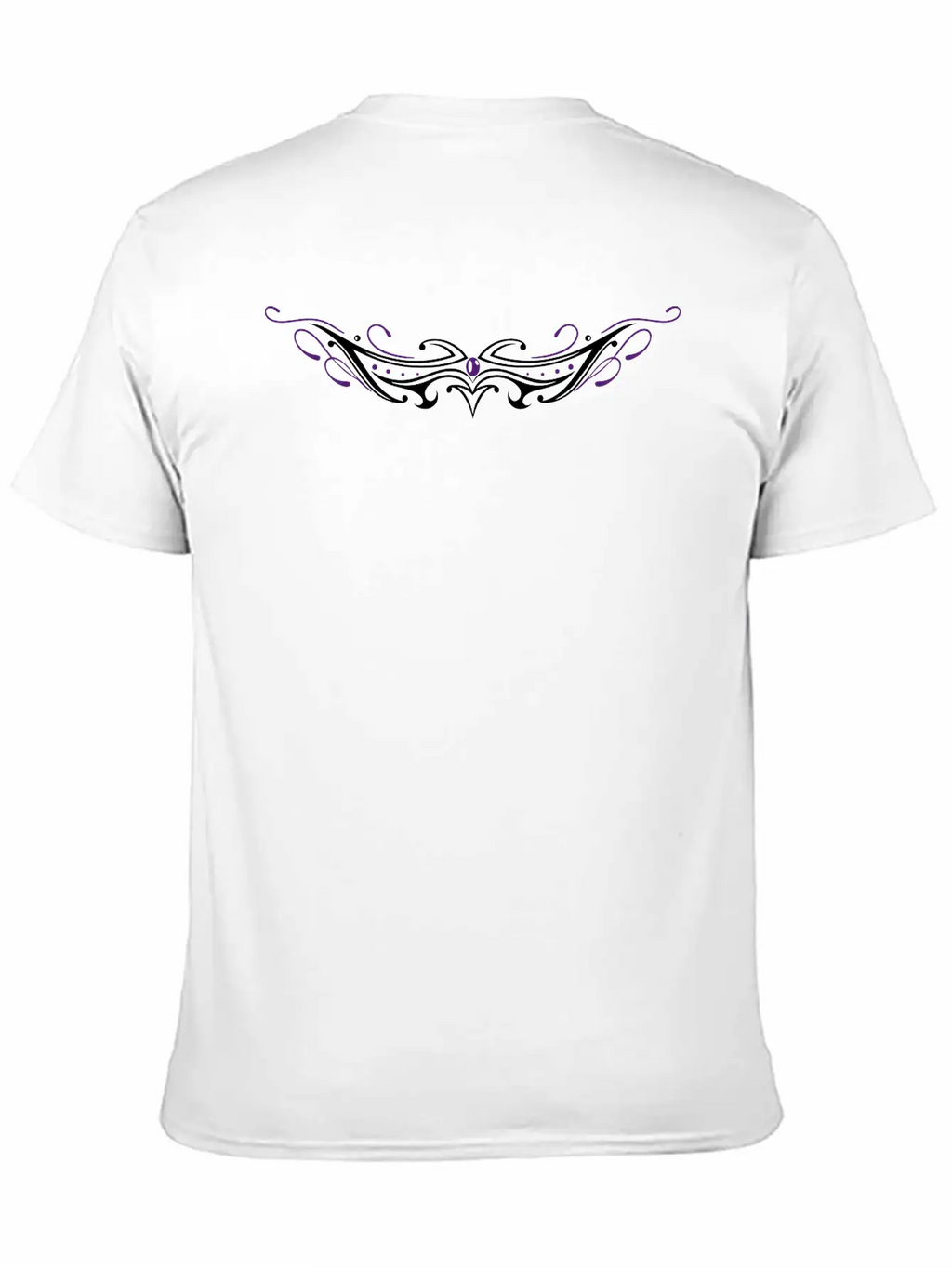 Tribal Tattoo Ornament With Gemstone. Casual Graphic T-Shirt – Simple And Comfortable Daily Wear