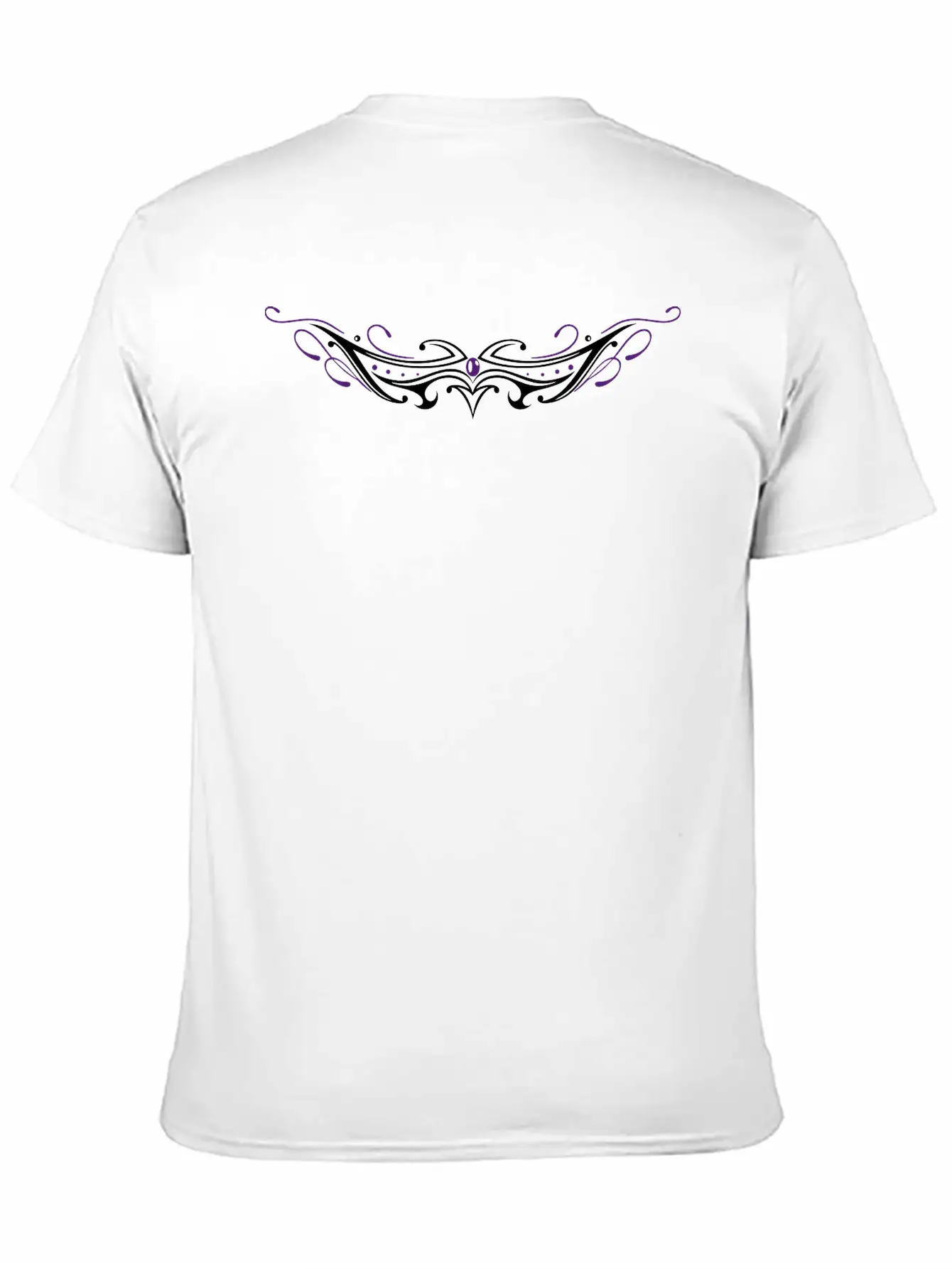 Tribal Tattoo Ornament With Gemstone. Casual Graphic T-Shirt – Simple And Comfortable Daily Wear