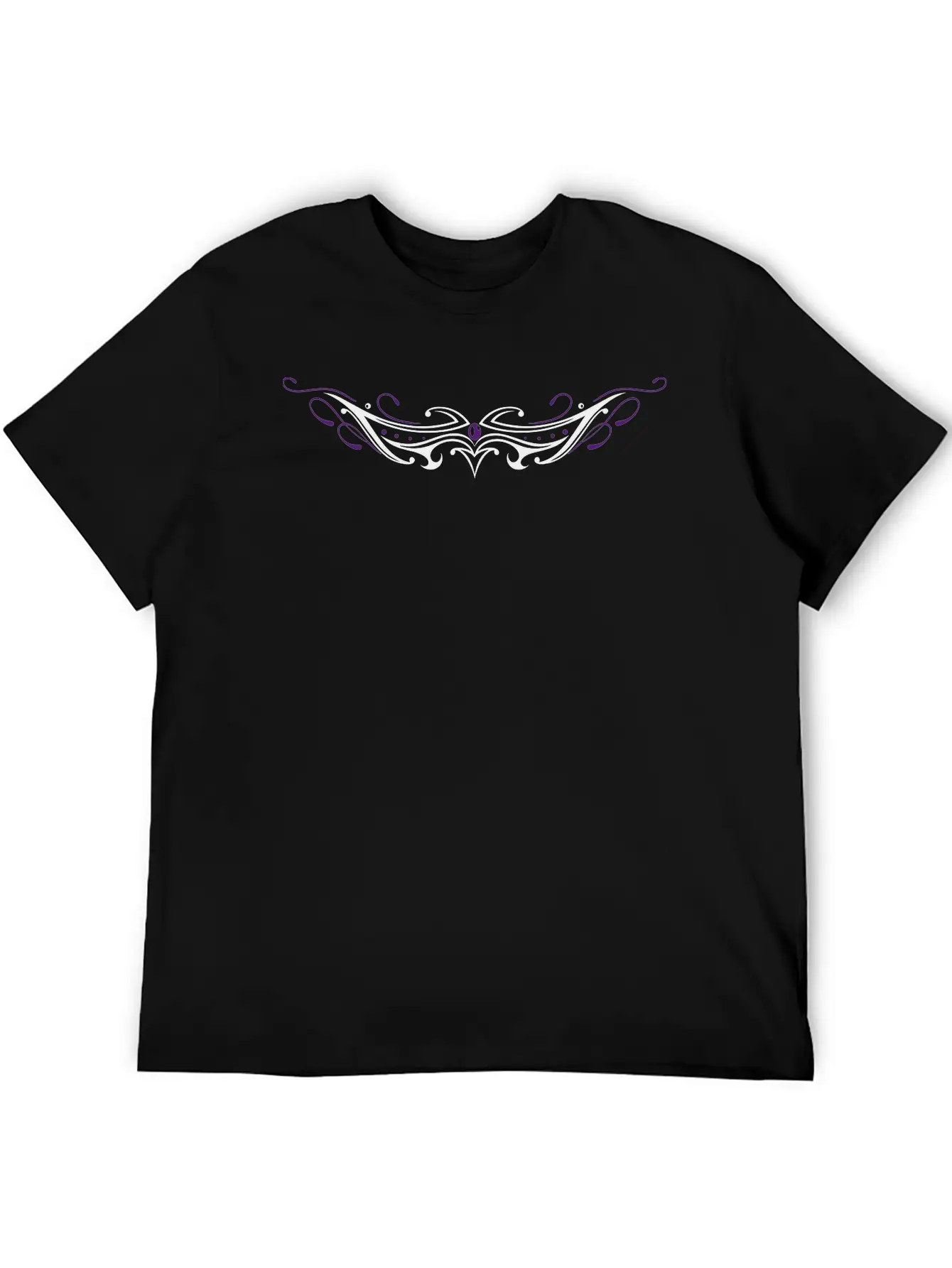 Tribal Tattoo Ornament With Gemstone. Casual Graphic T-Shirt – Simple And Comfortable Daily Wear