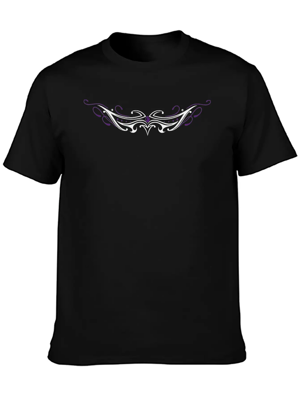 Tribal Tattoo Ornament With Gemstone. Casual Graphic T-Shirt – Simple And Comfortable Daily Wear
