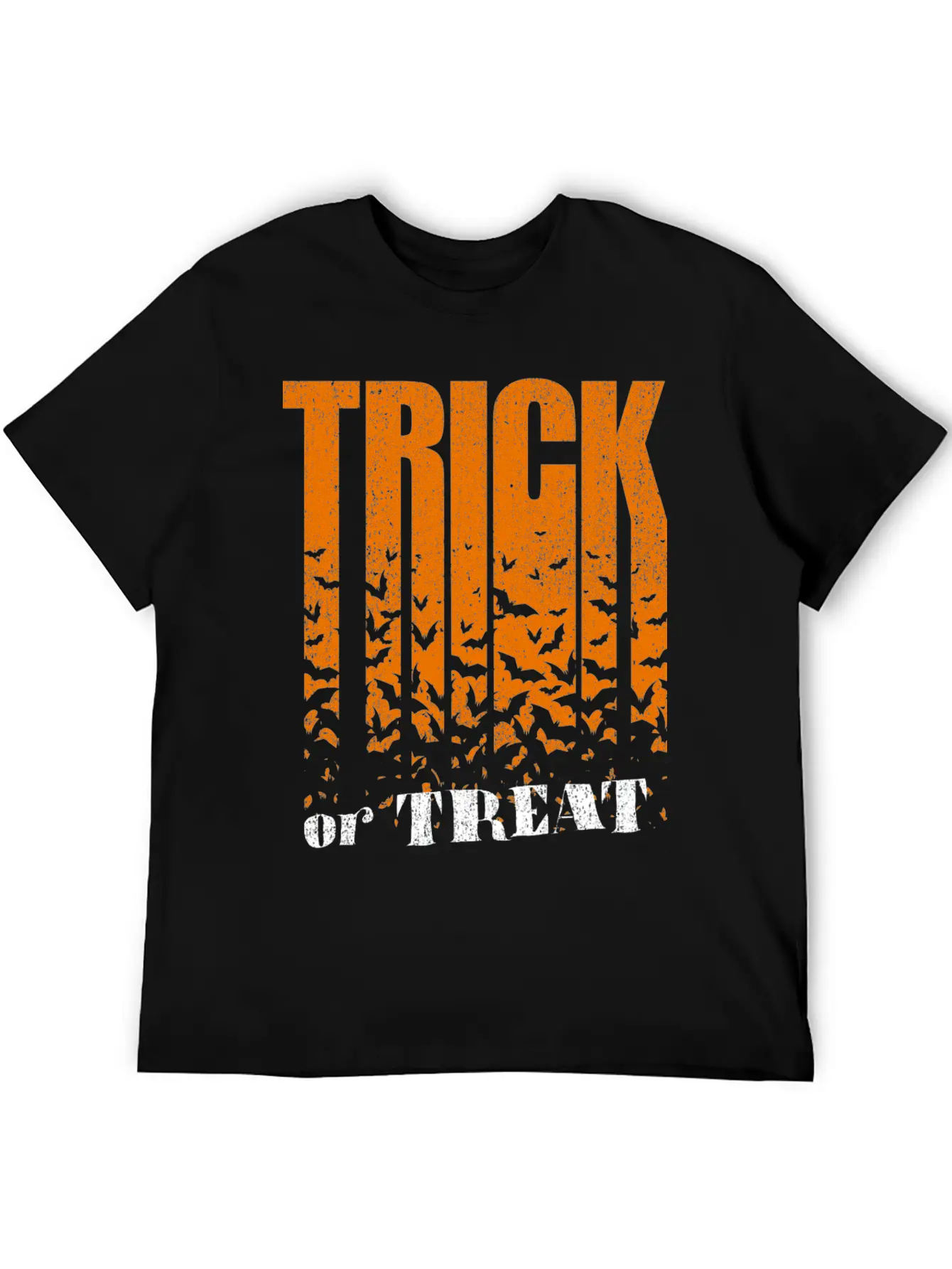 Trick Or Treat Bats Lettering Breathable Graphic T-Shirt – Perfect For Casual Days