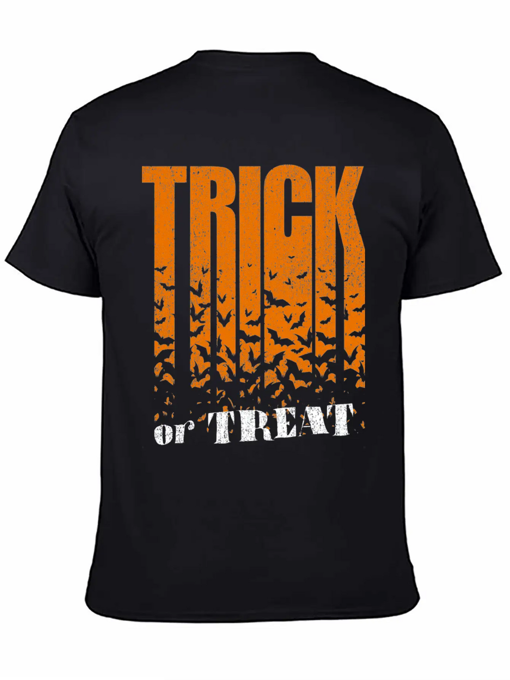 Trick Or Treat Bats Lettering Breathable Graphic T-Shirt – Perfect For Casual Days