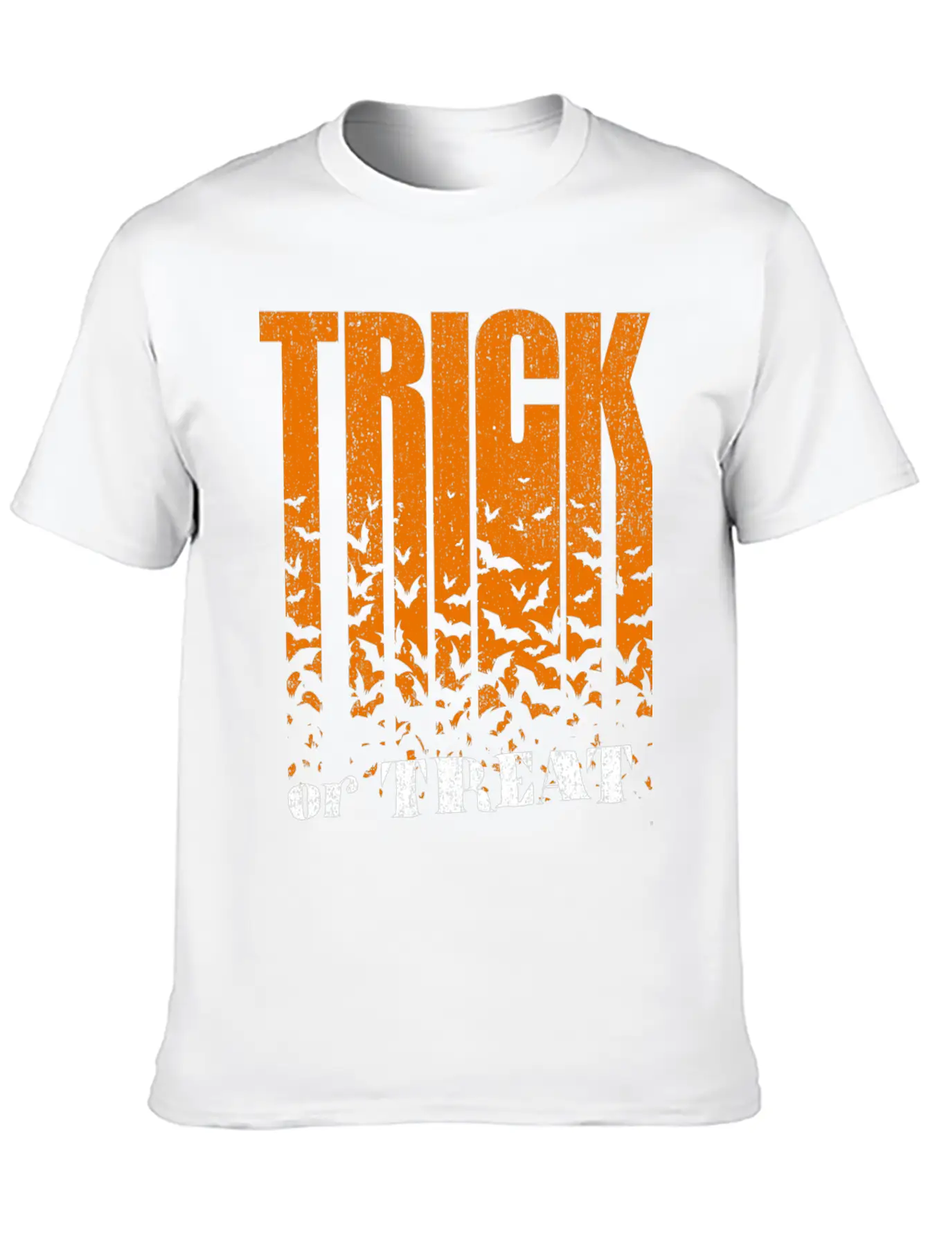Trick Or Treat Bats Lettering Breathable Graphic T-Shirt – Perfect For Casual Days