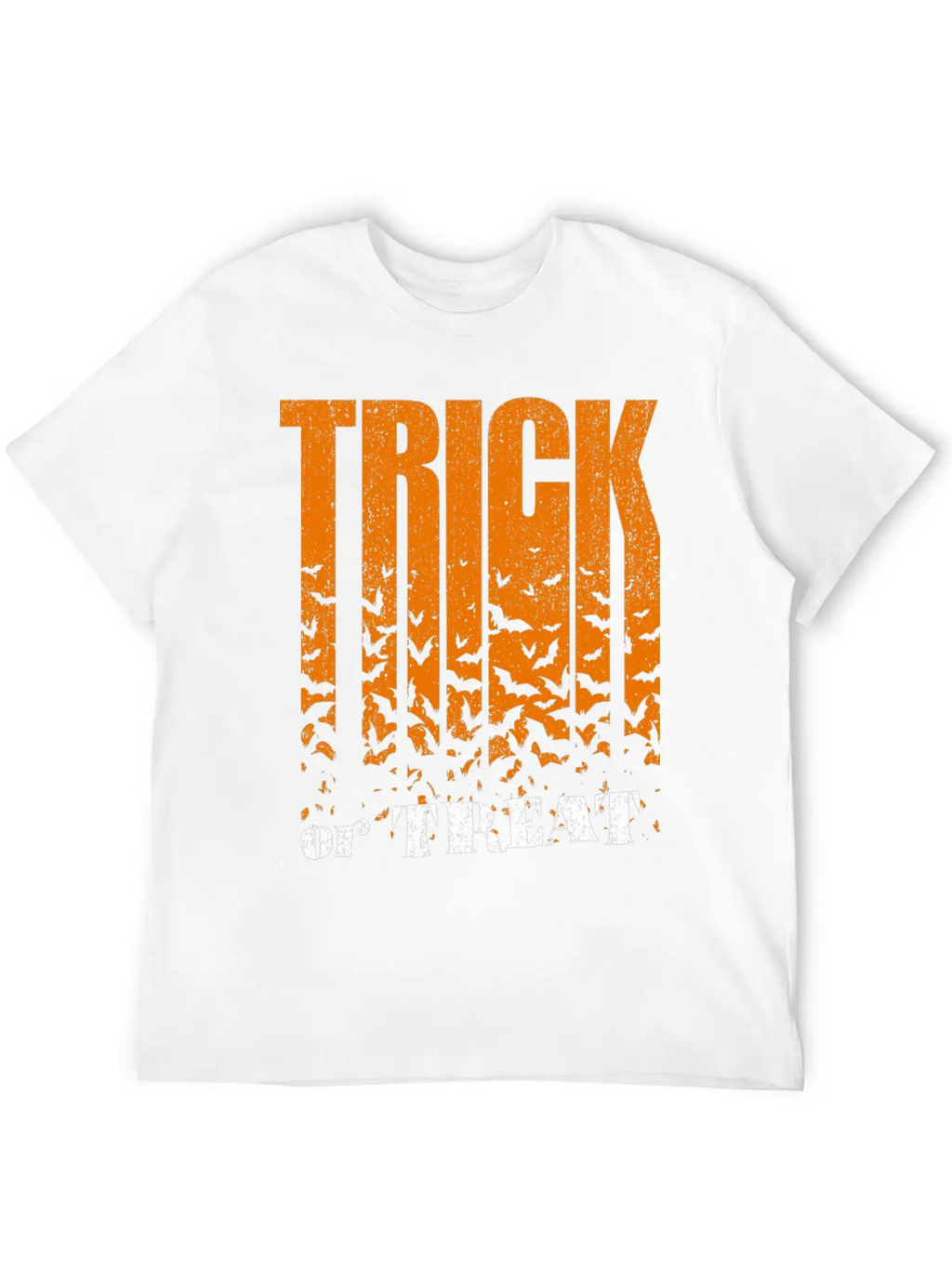 Trick Or Treat Bats Lettering Breathable Graphic T-Shirt – Perfect For Casual Days