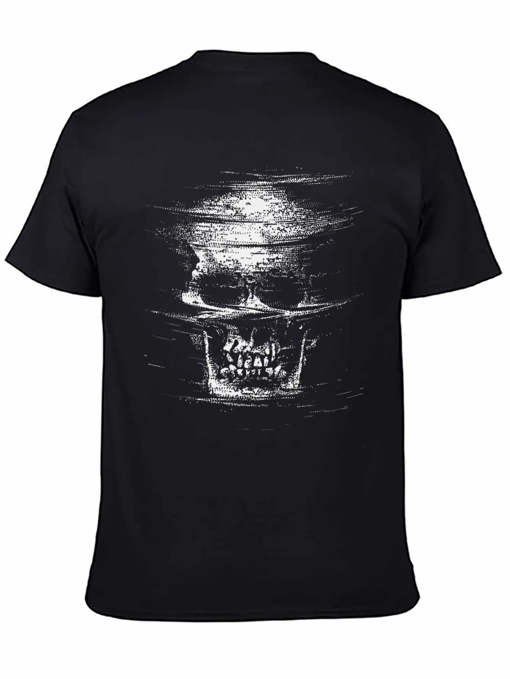 Tricked Death: Glitch Mode Skull Design Unisex Casual T-Shirt – Clean Design For Daily Comfort