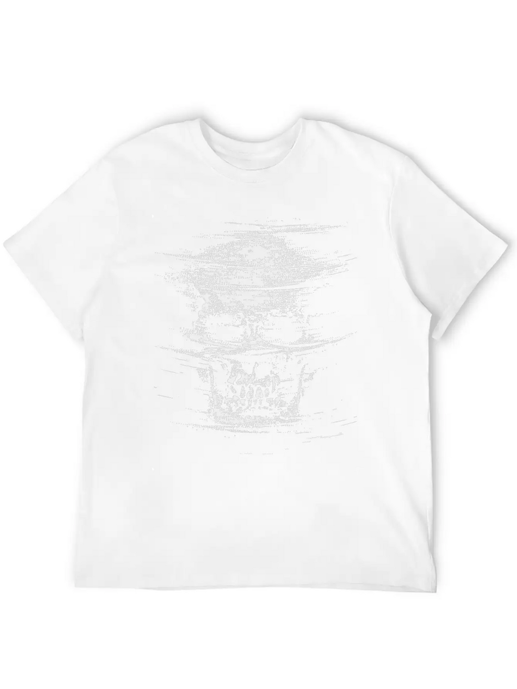 Tricked Death: Glitch Mode Skull Design Unisex Casual T-Shirt – Clean Design For Daily Comfort