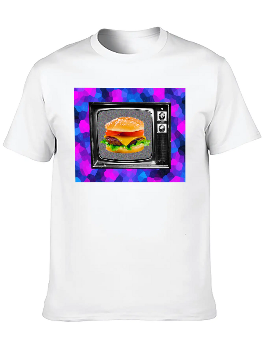 Trippy Cheesburger Tee Casual Graphic T-Shirt – Simple And Comfortable Daily Wear