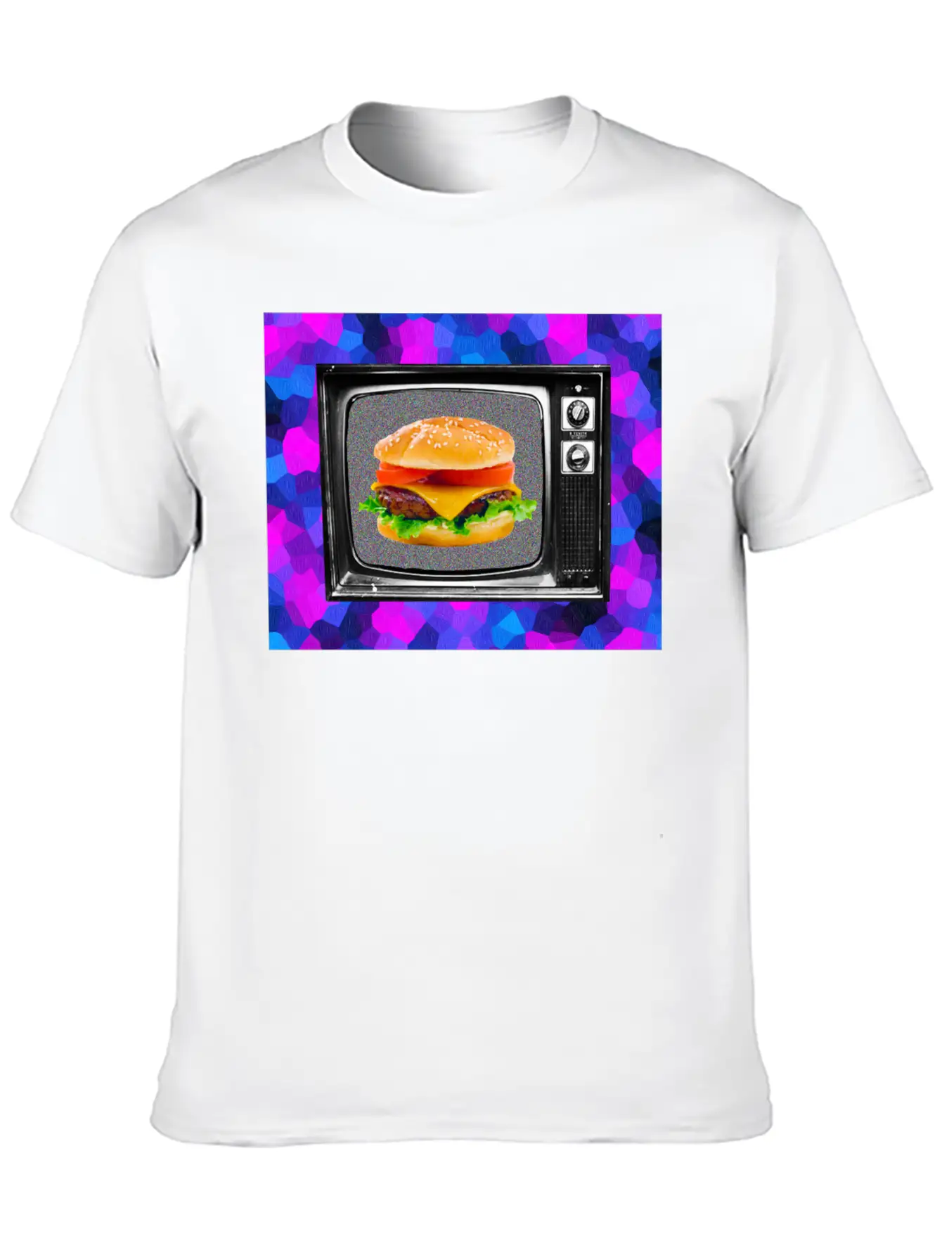 Trippy Cheesburger Tee Casual Graphic T-Shirt – Simple And Comfortable Daily Wear