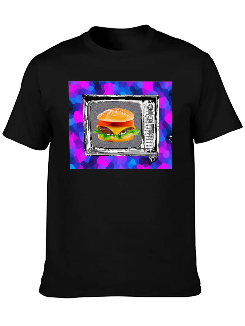 Trippy Cheesburger Tee Casual Graphic T-Shirt – Simple And Comfortable Daily Wear