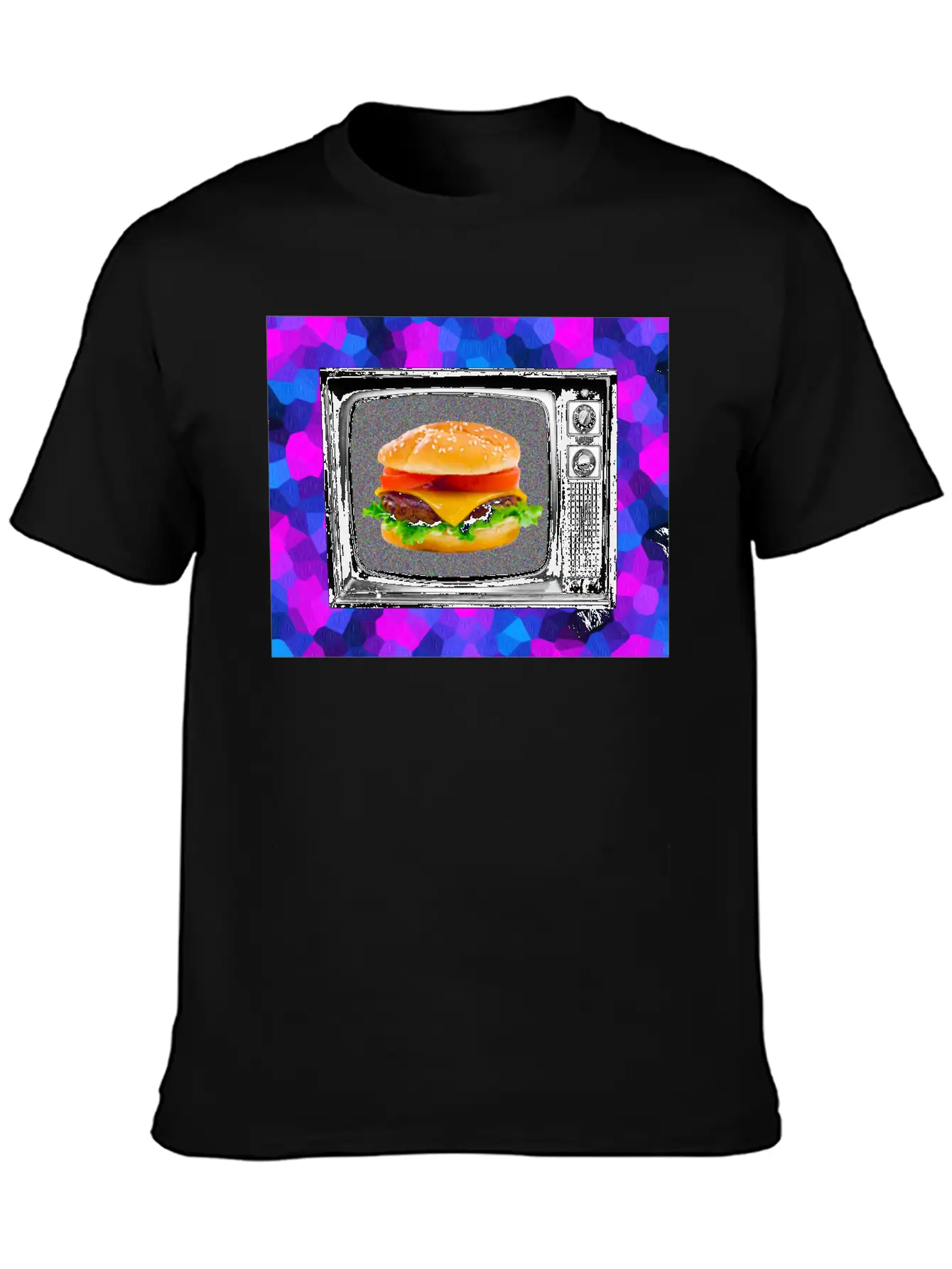 Trippy Cheesburger Tee Casual Graphic T-Shirt – Simple And Comfortable Daily Wear