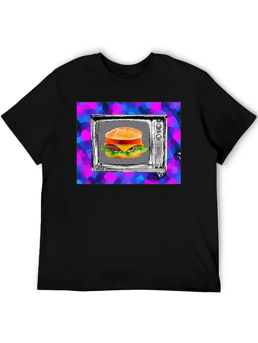 Trippy Cheesburger Tee Casual Graphic T-Shirt – Simple And Comfortable Daily Wear