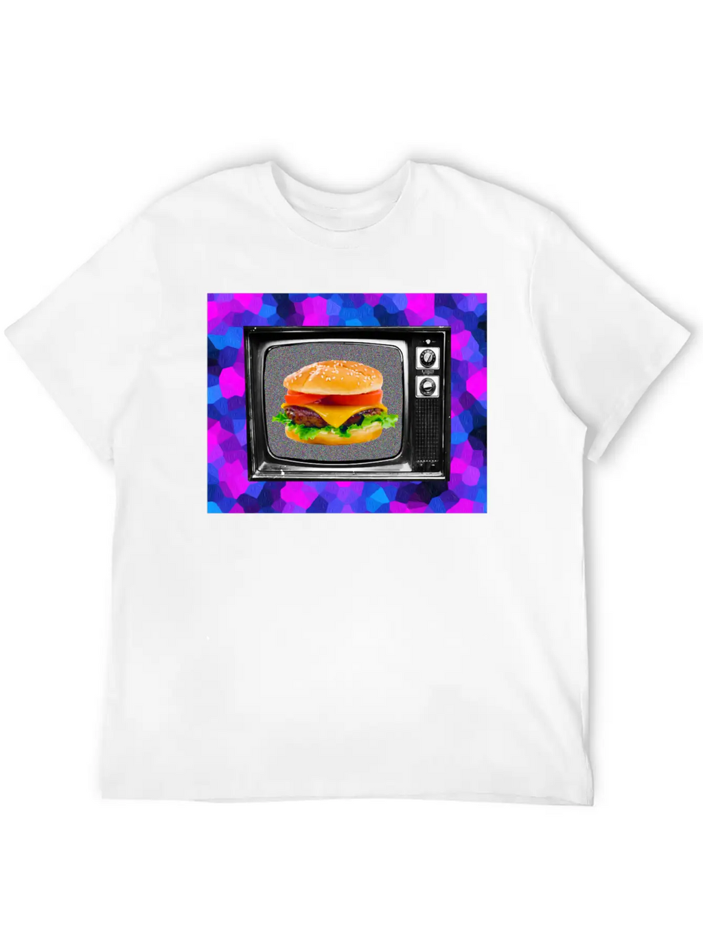 Trippy Cheesburger Tee Casual Graphic T-Shirt – Simple And Comfortable Daily Wear