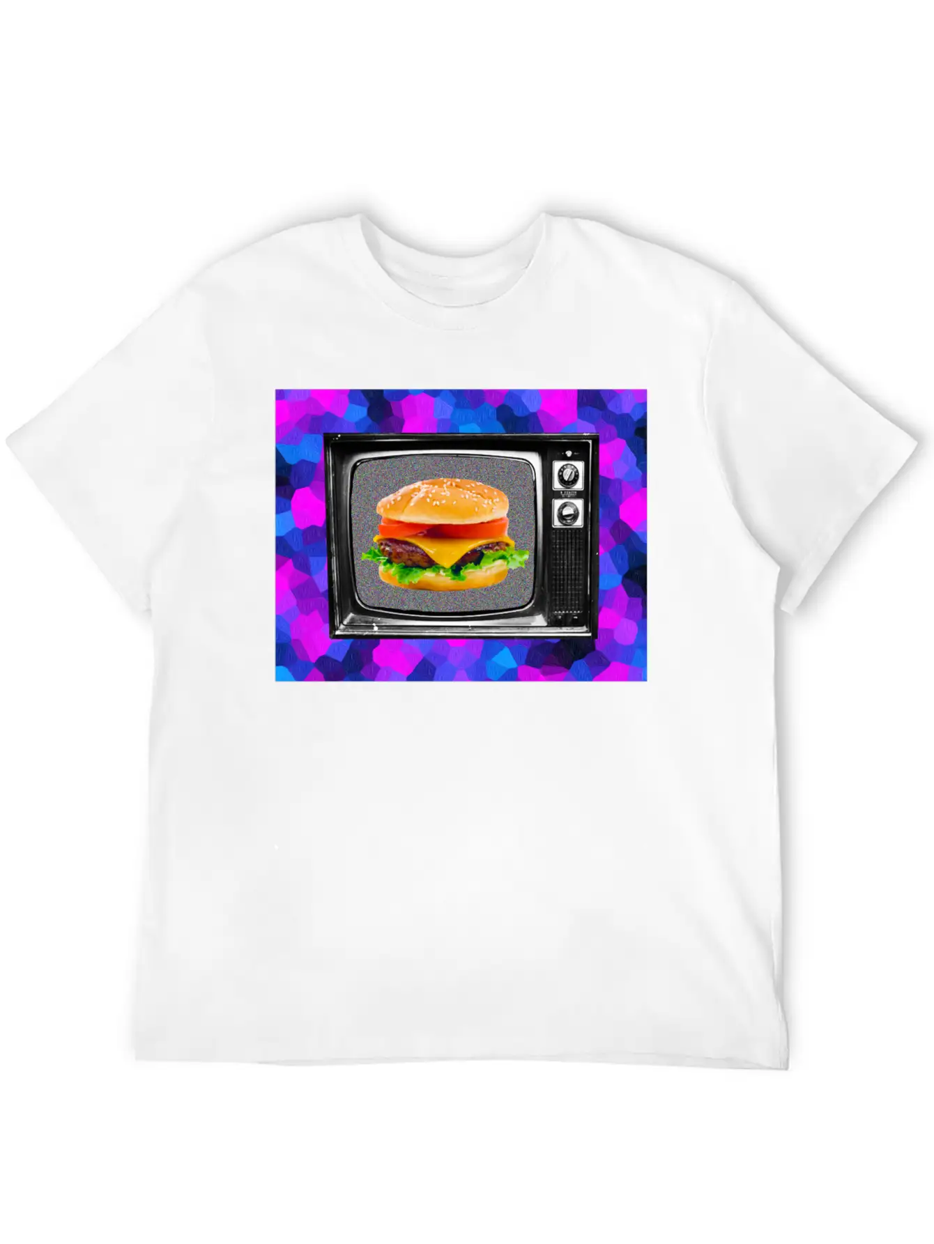 Trippy Cheesburger Tee Casual Graphic T-Shirt – Simple And Comfortable Daily Wear