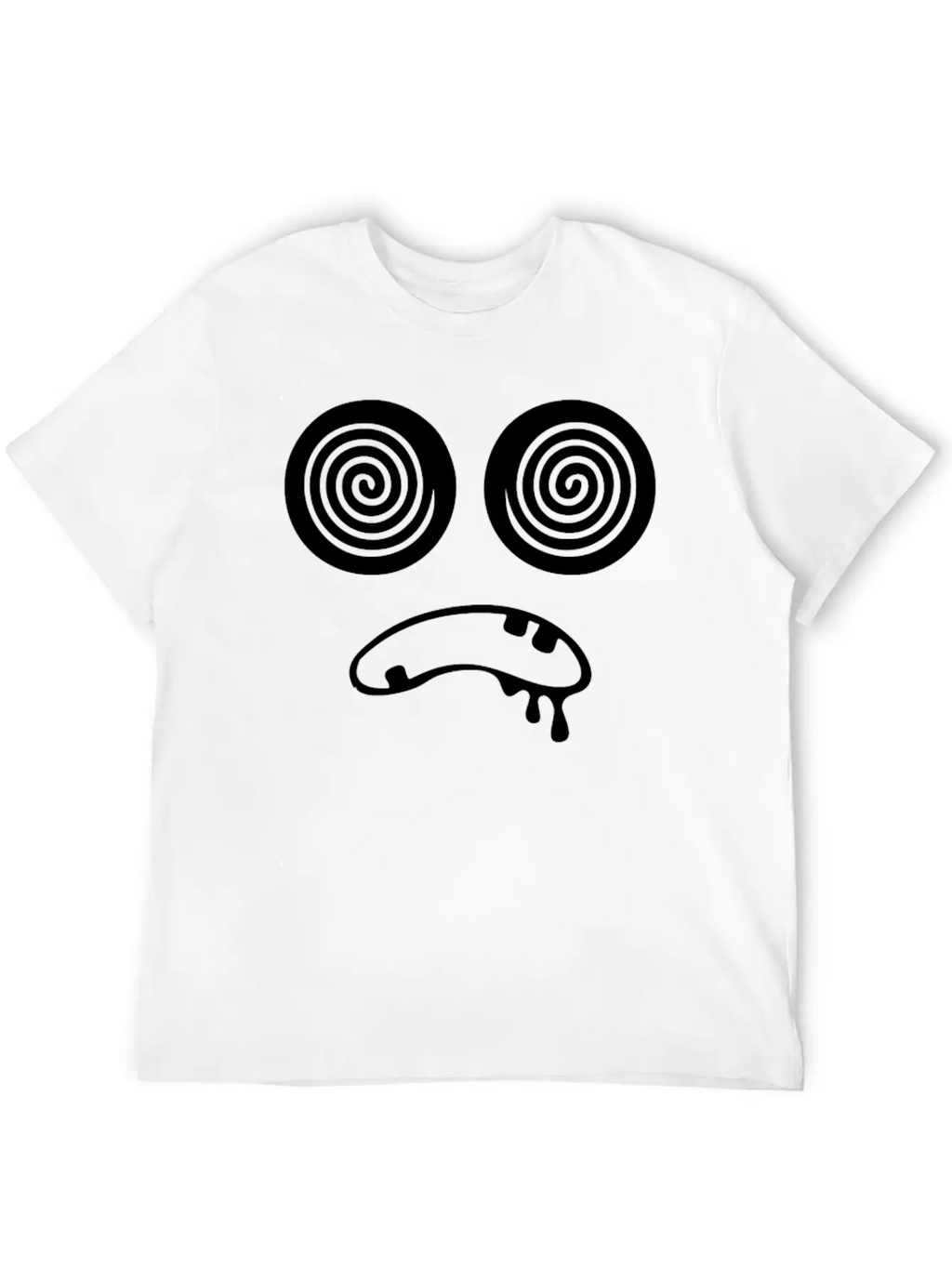 Trippy Hypnotic Drooling Monster Unisex Short Sleeve Soft Cotton T-Shirt – Casual Everyday Wear