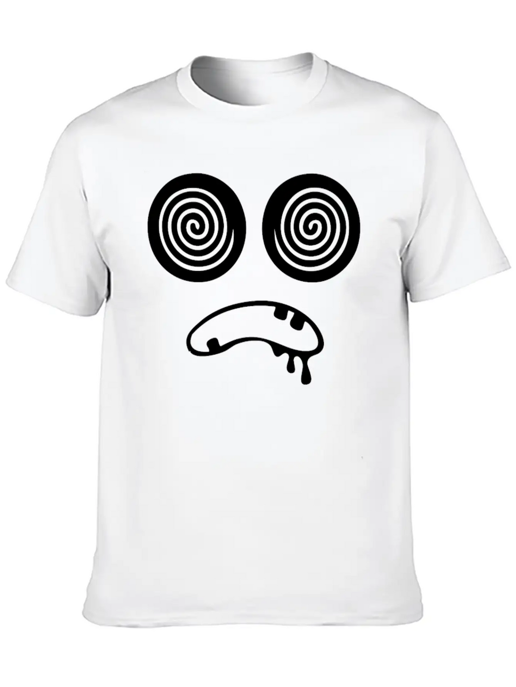 Trippy Hypnotic Drooling Monster Unisex Short Sleeve Soft Cotton T-Shirt – Casual Everyday Wear