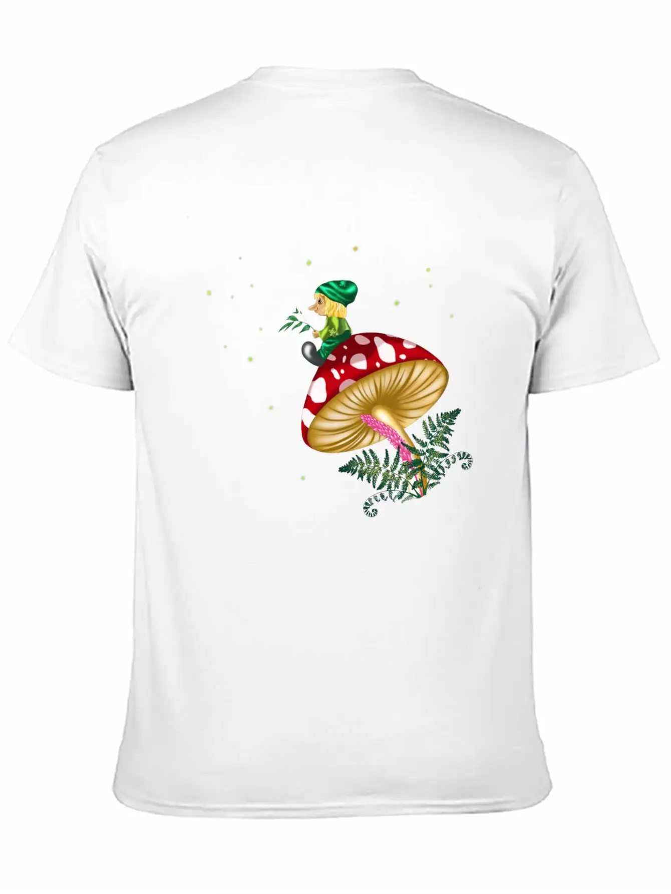 Troll Sitting On A Mushroom Under A Starry Sky Unisex Casual T-Shirt – Clean Design For Daily Comfort