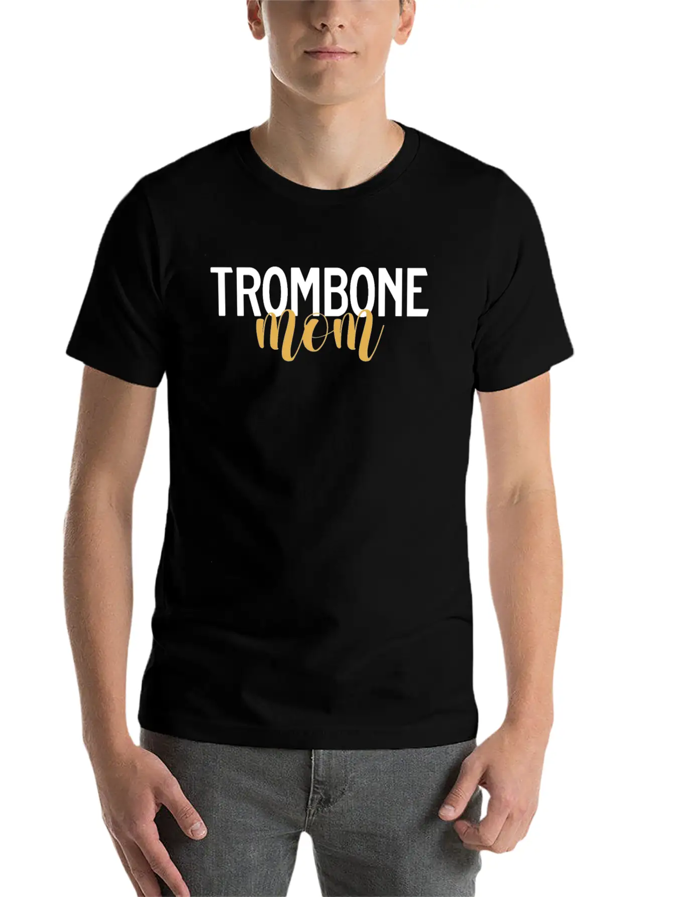 Trombone Mom Retro Player Trombonist Marching Band Unisex Casual T-Shirt – Clean Design For Daily Comfort