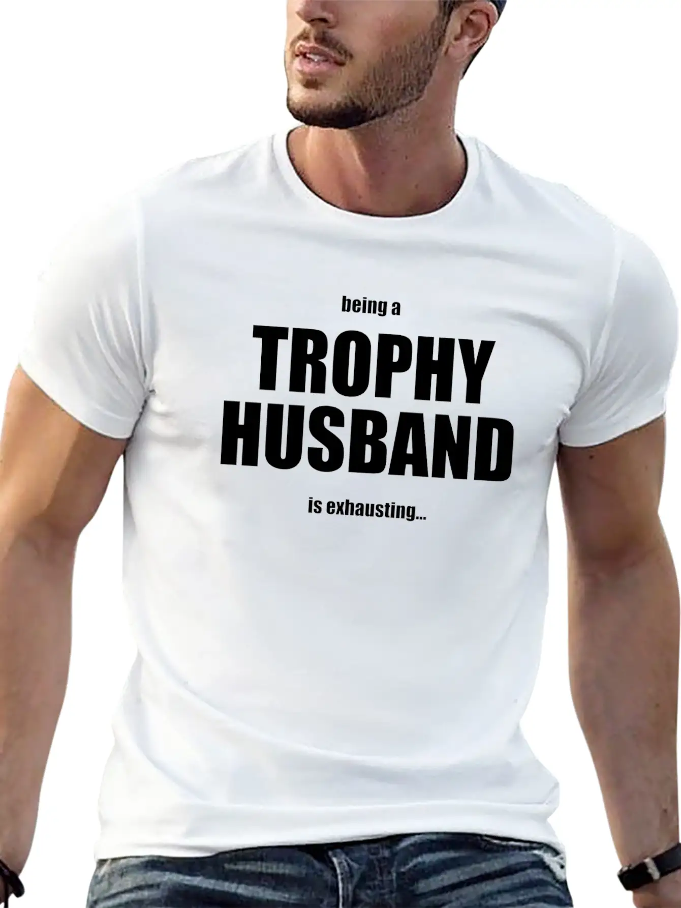 Trophy Husband Unisex Short Sleeve Soft Cotton T-Shirt – Casual Everyday Wear