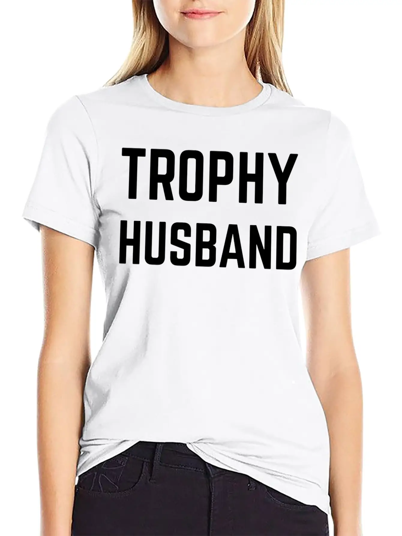 Trophy Husband White Unisex Casual T-Shirt – Clean Design For Daily Comfort