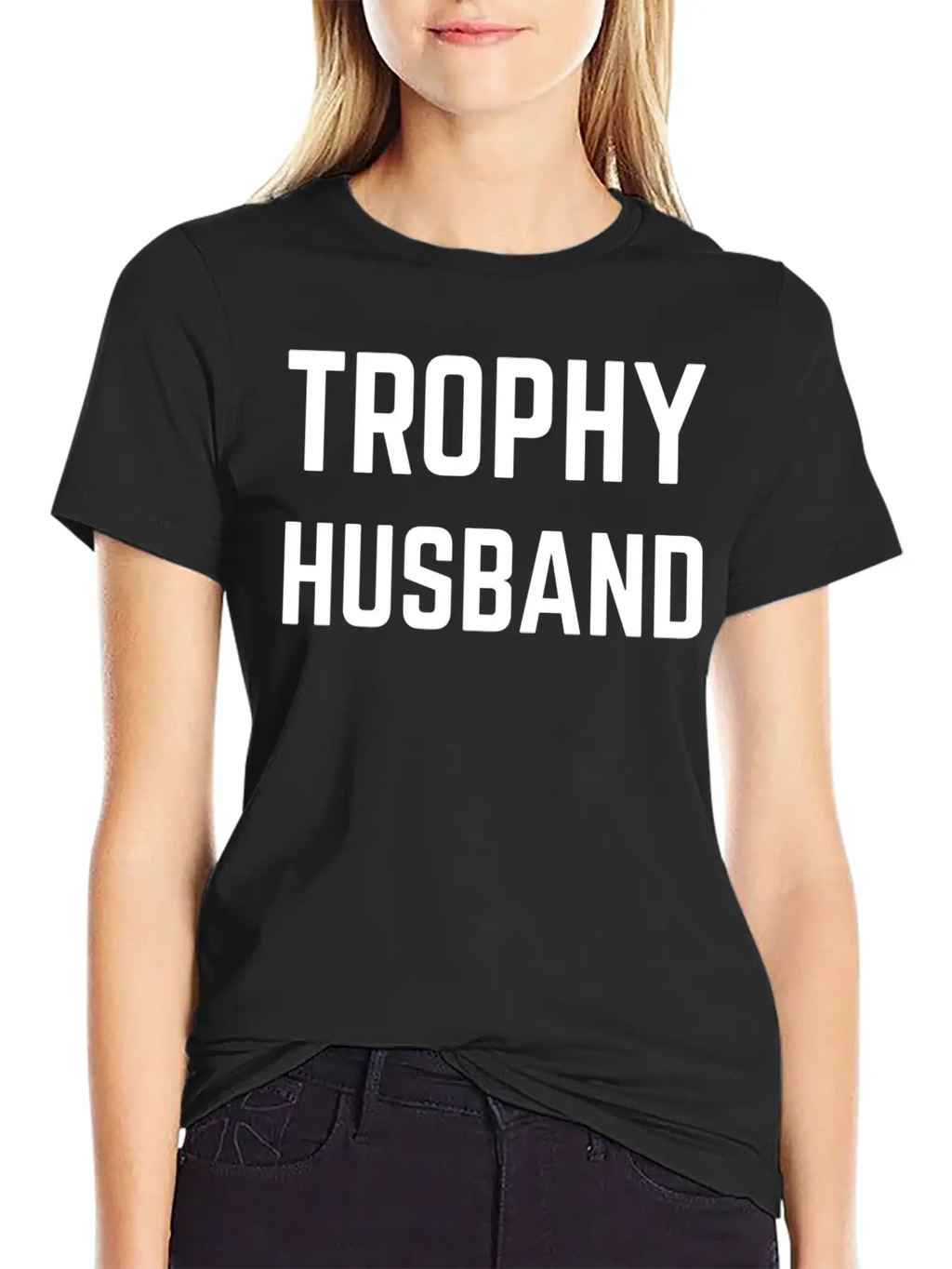 Trophy Husband White Unisex Casual T-Shirt – Clean Design For Daily Comfort