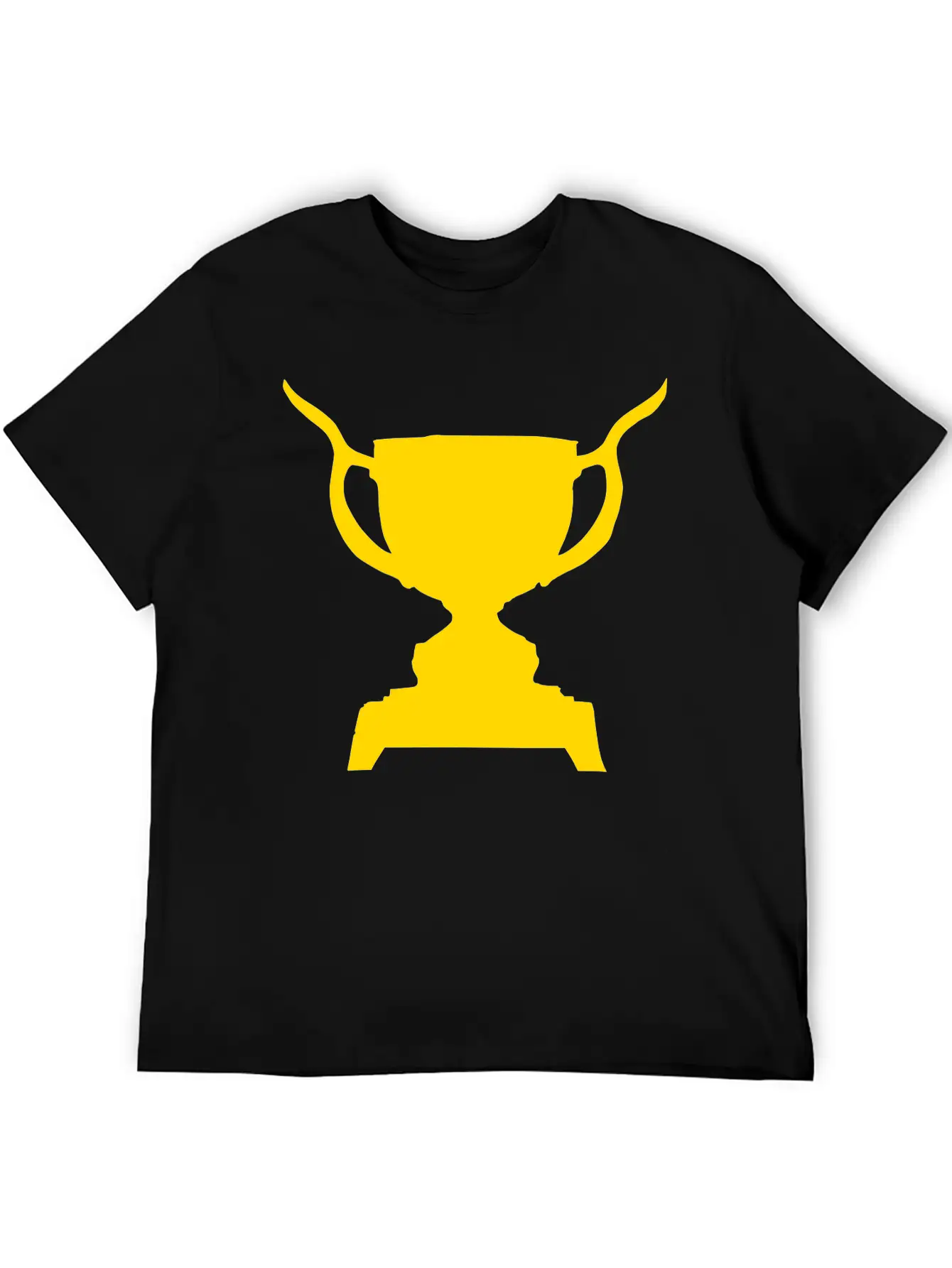 Trophy Single Color Vector Classic Fit Graphic Tee For Daily Comfort – Unisex Cotton Shirt