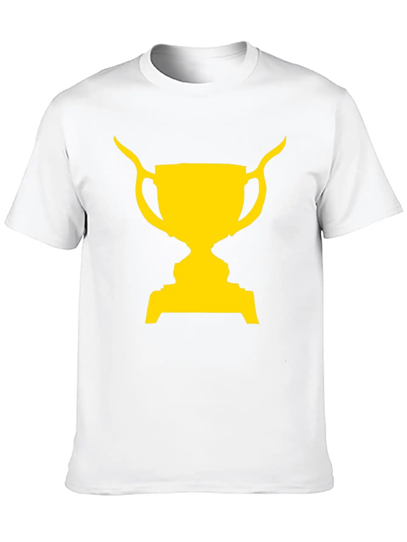 Trophy Single Color Vector Classic Fit Graphic Tee For Daily Comfort – Unisex Cotton Shirt