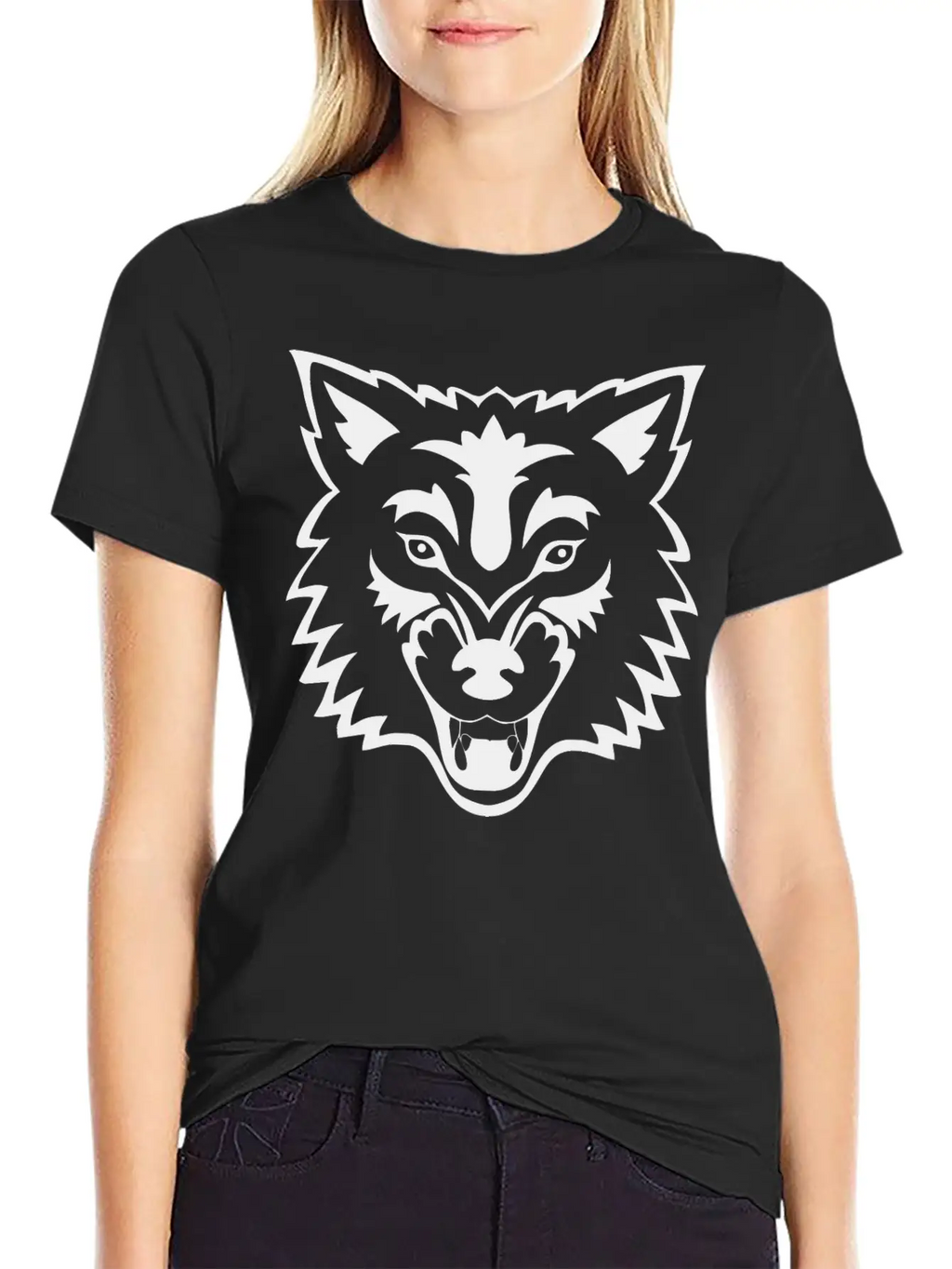 Tropical Jungle Wolf Unisex Casual T-Shirt – Clean Design For Daily Comfort