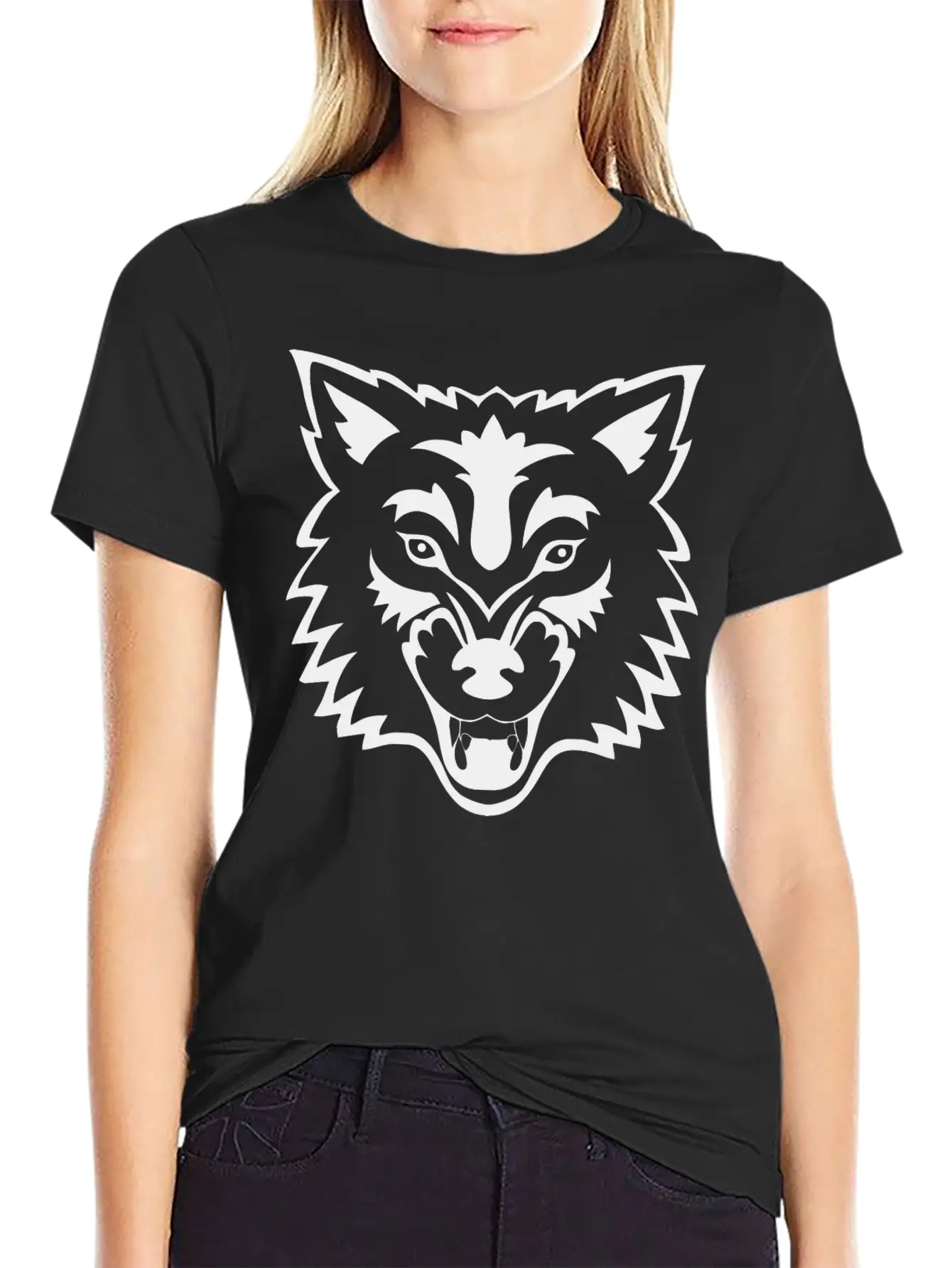 Tropical Jungle Wolf Unisex Casual T-Shirt – Clean Design For Daily Comfort