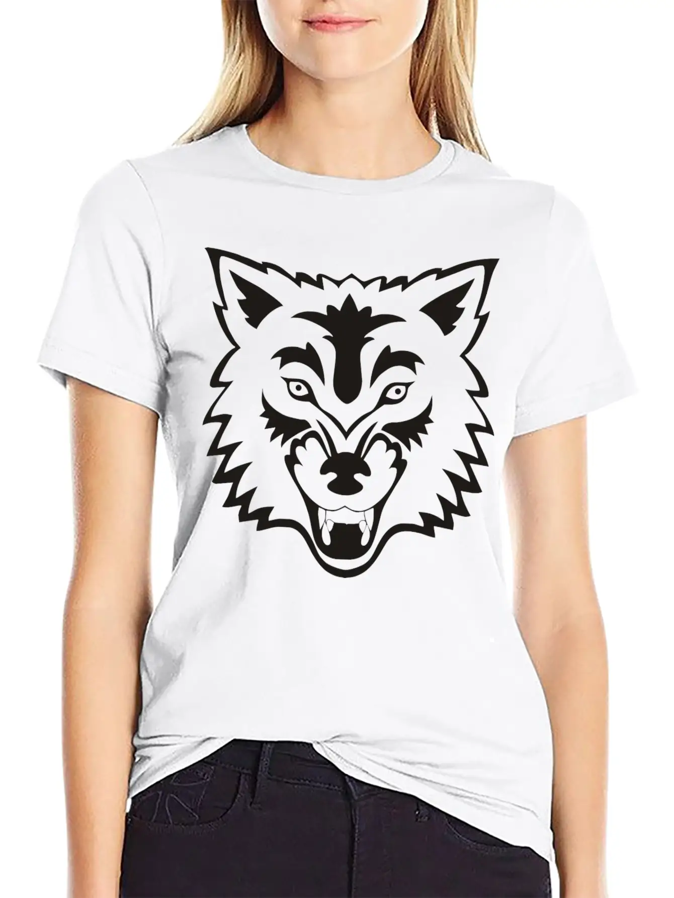 Tropical Jungle Wolf Unisex Casual T-Shirt – Clean Design For Daily Comfort