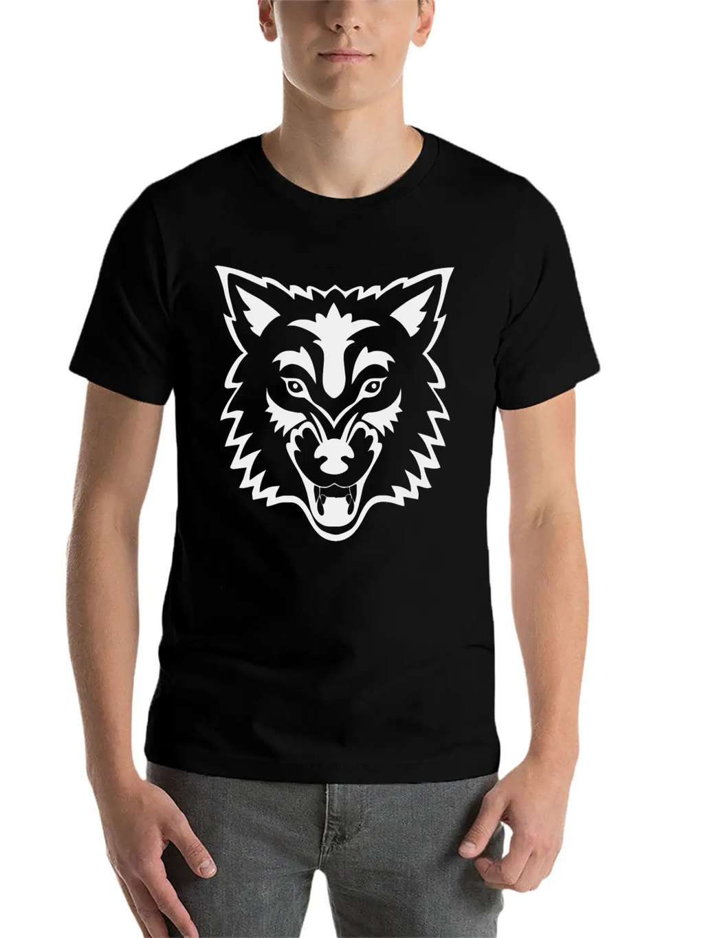 Tropical Jungle Wolf Unisex Casual T-Shirt – Clean Design For Daily Comfort