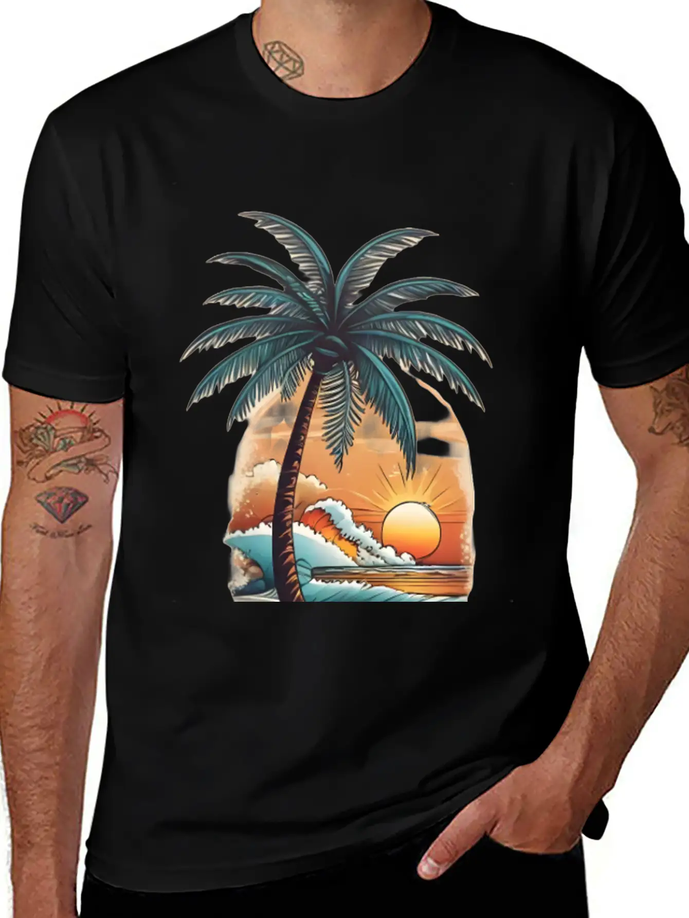 Tropical Paradise Unisex Short Sleeve Soft Cotton T-Shirt – Casual Everyday Wear
