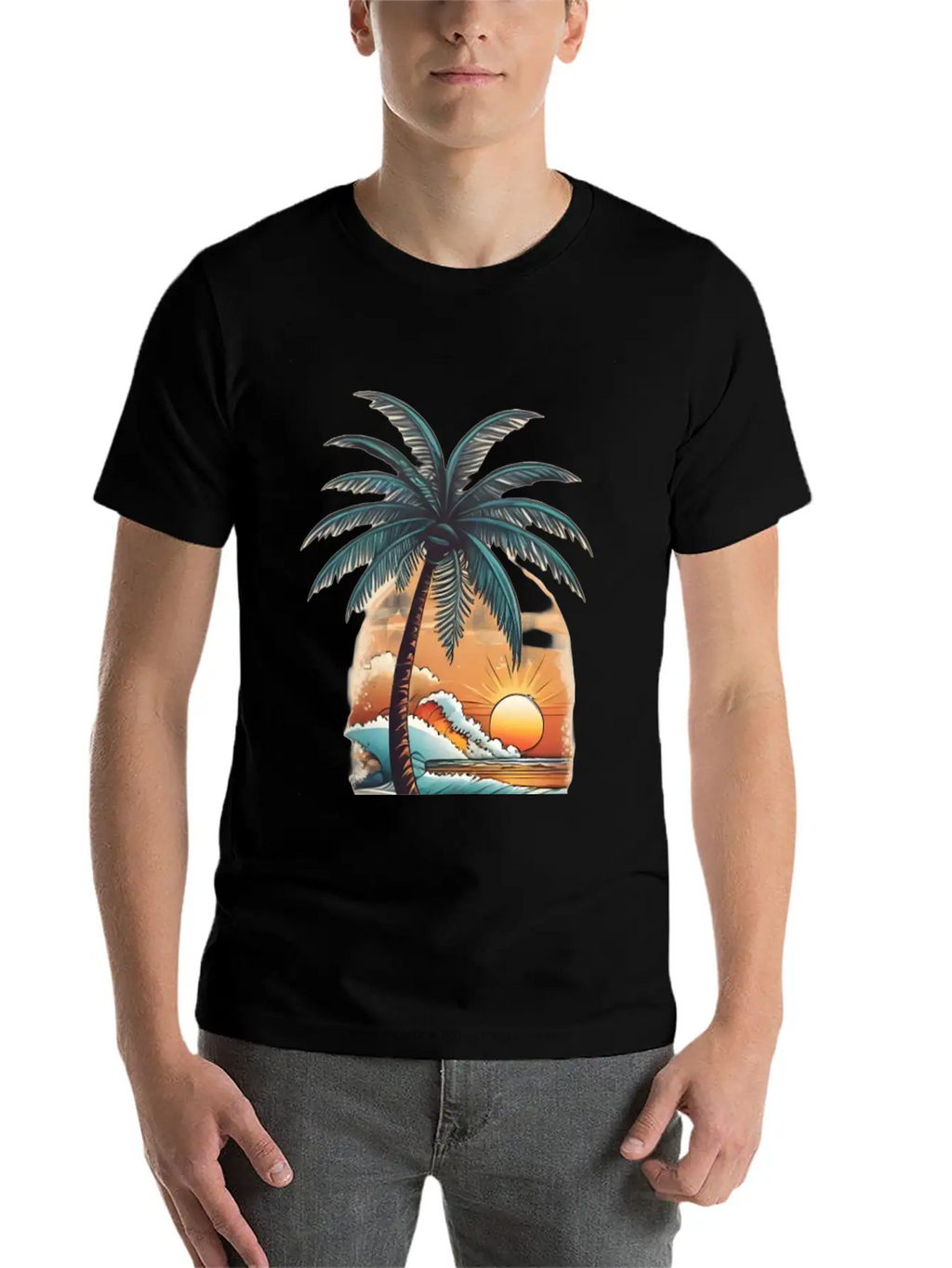 Tropical Paradise Unisex Short Sleeve Soft Cotton T-Shirt – Casual Everyday Wear