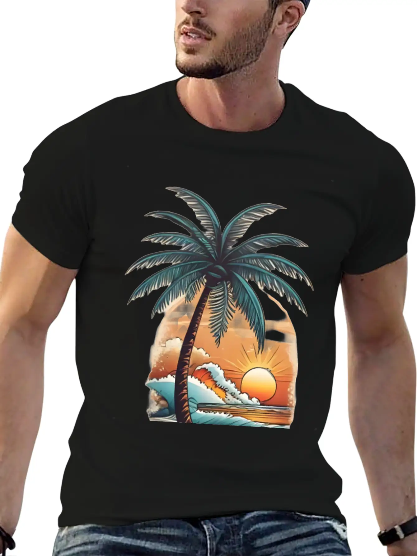 Tropical Paradise Unisex Short Sleeve Soft Cotton T-Shirt – Casual Everyday Wear