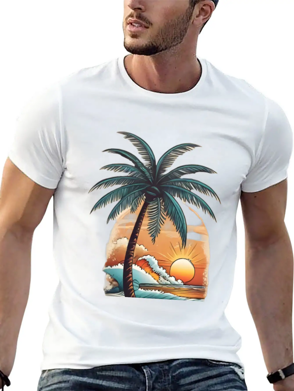 Tropical Paradise Unisex Short Sleeve Soft Cotton T-Shirt – Casual Everyday Wear