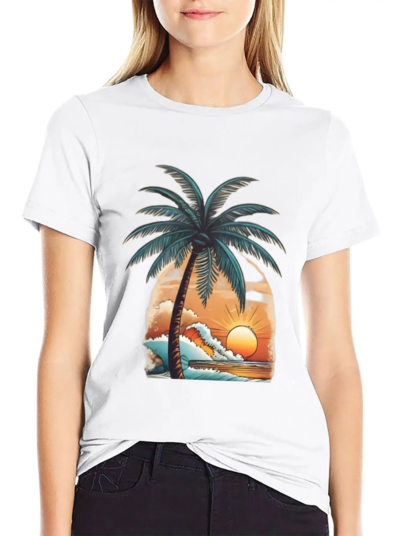 Tropical Paradise Unisex Short Sleeve Soft Cotton T-Shirt – Casual Everyday Wear