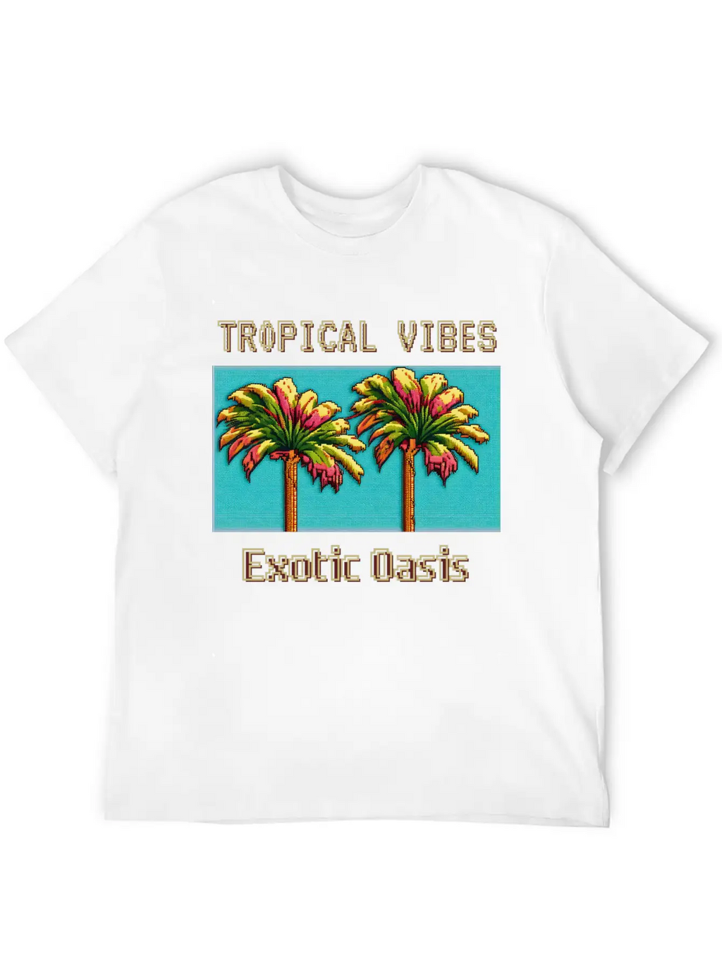TROPICAL VIBES Exotic Oasis Unisex Casual T-Shirt – Clean Design For Daily Comfort