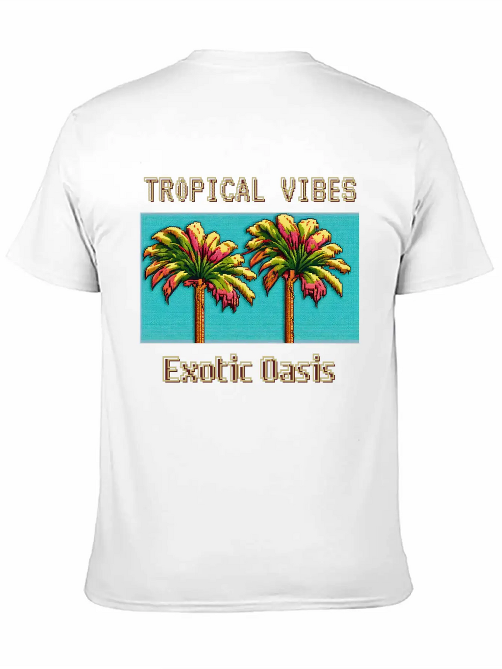 TROPICAL VIBES Exotic Oasis Unisex Casual T-Shirt – Clean Design For Daily Comfort