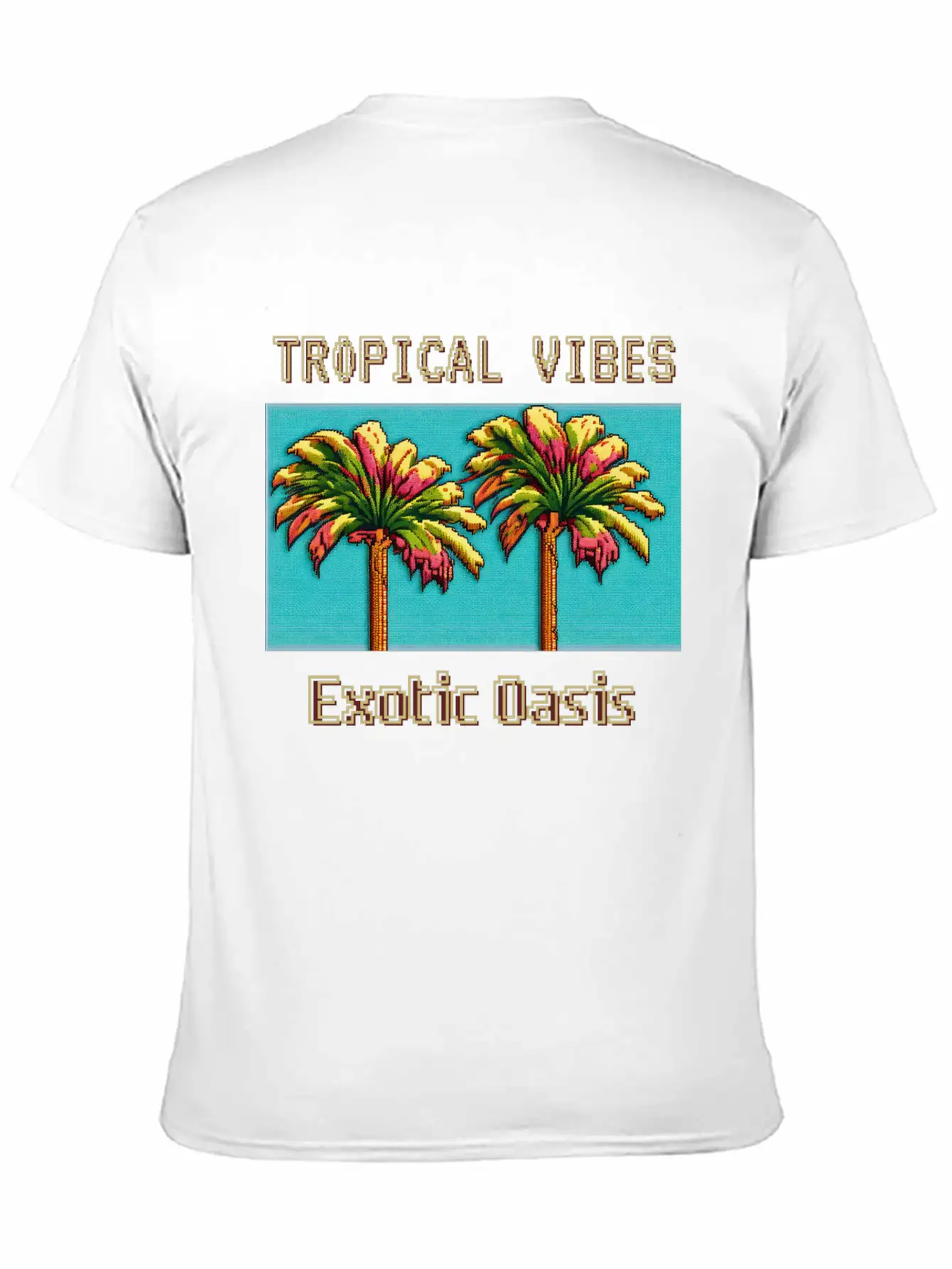 TROPICAL VIBES Exotic Oasis Unisex Casual T-Shirt – Clean Design For Daily Comfort