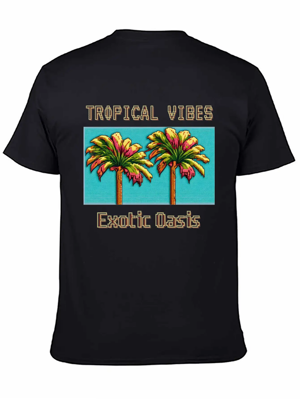 TROPICAL VIBES Exotic Oasis Unisex Casual T-Shirt – Clean Design For Daily Comfort