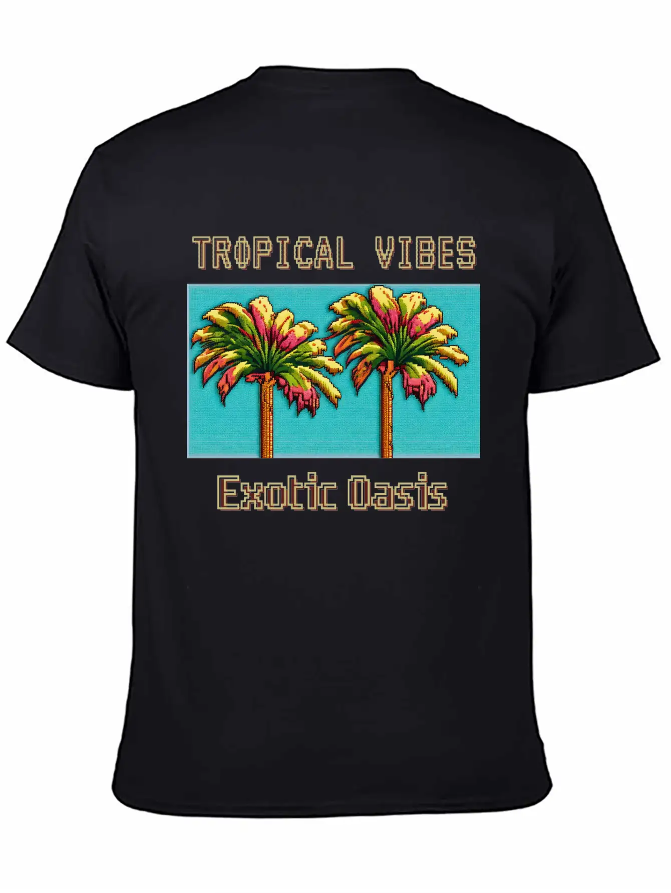 TROPICAL VIBES Exotic Oasis Unisex Casual T-Shirt – Clean Design For Daily Comfort