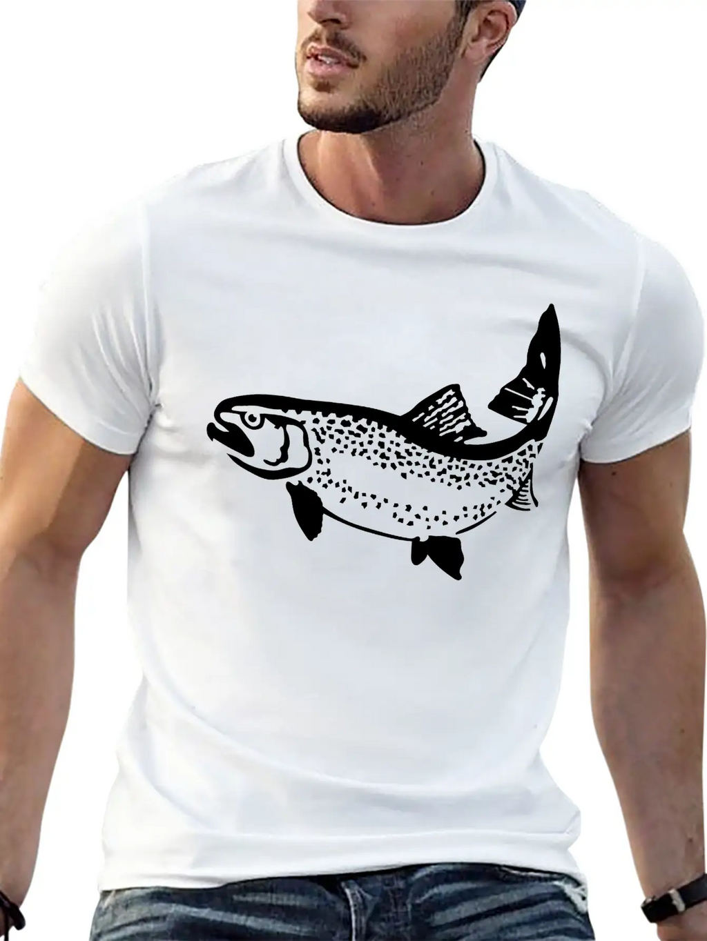 Trout Unisex Short Sleeve Soft Cotton T-Shirt – Casual Everyday Wear