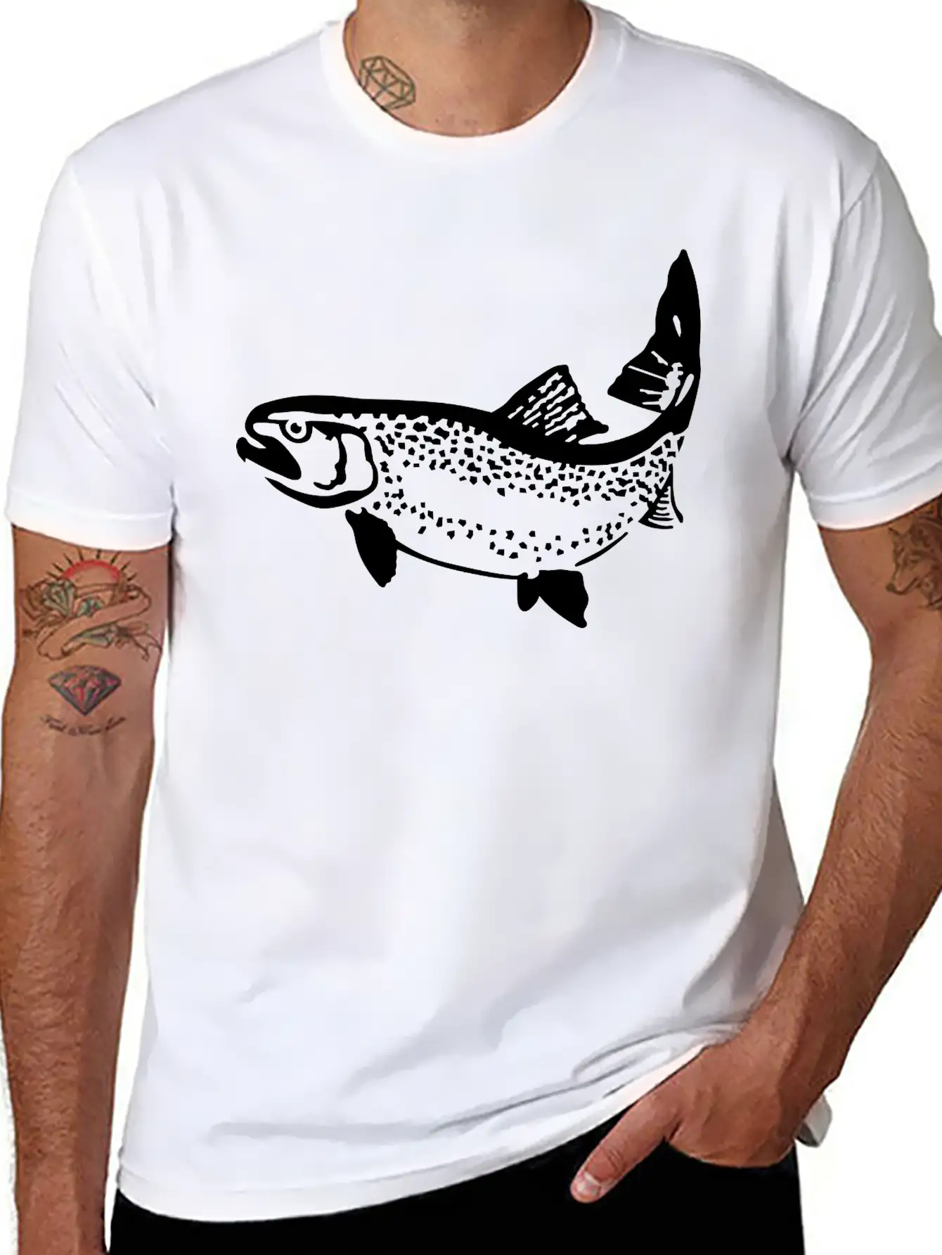 Trout Unisex Short Sleeve Soft Cotton T-Shirt – Casual Everyday Wear