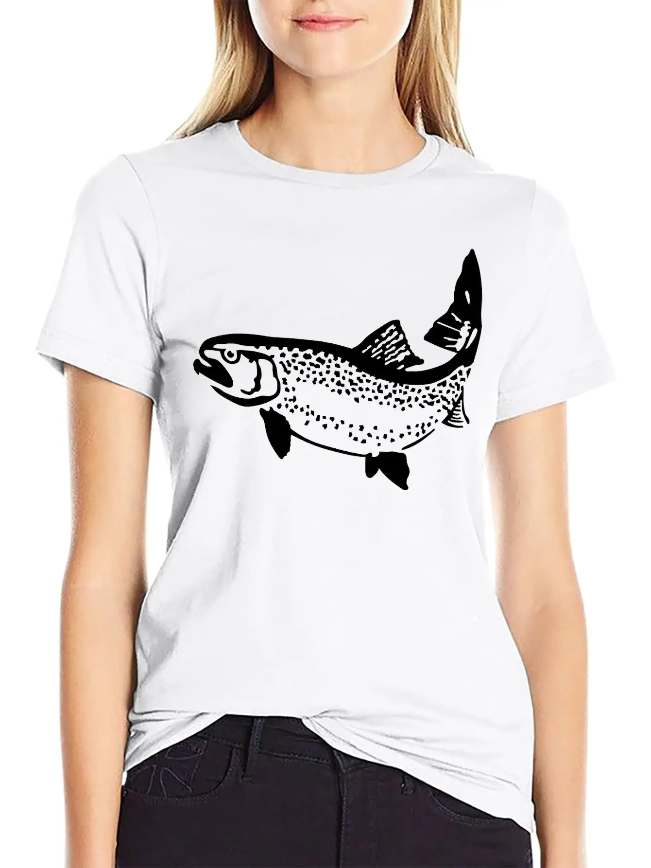 Trout Unisex Short Sleeve Soft Cotton T-Shirt – Casual Everyday Wear