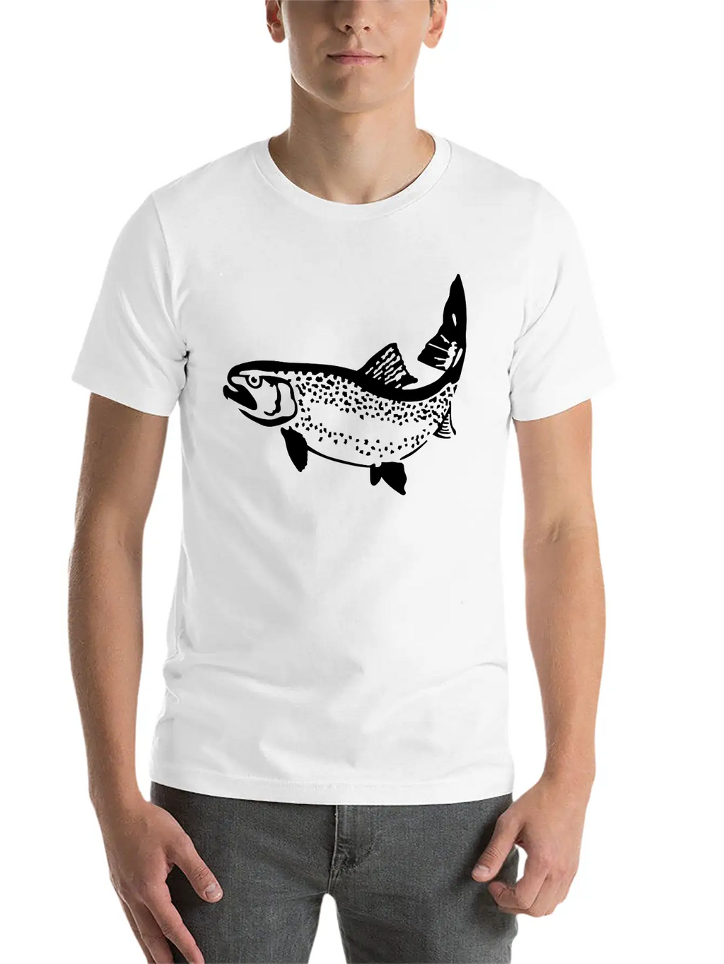 Trout Unisex Short Sleeve Soft Cotton T-Shirt – Casual Everyday Wear