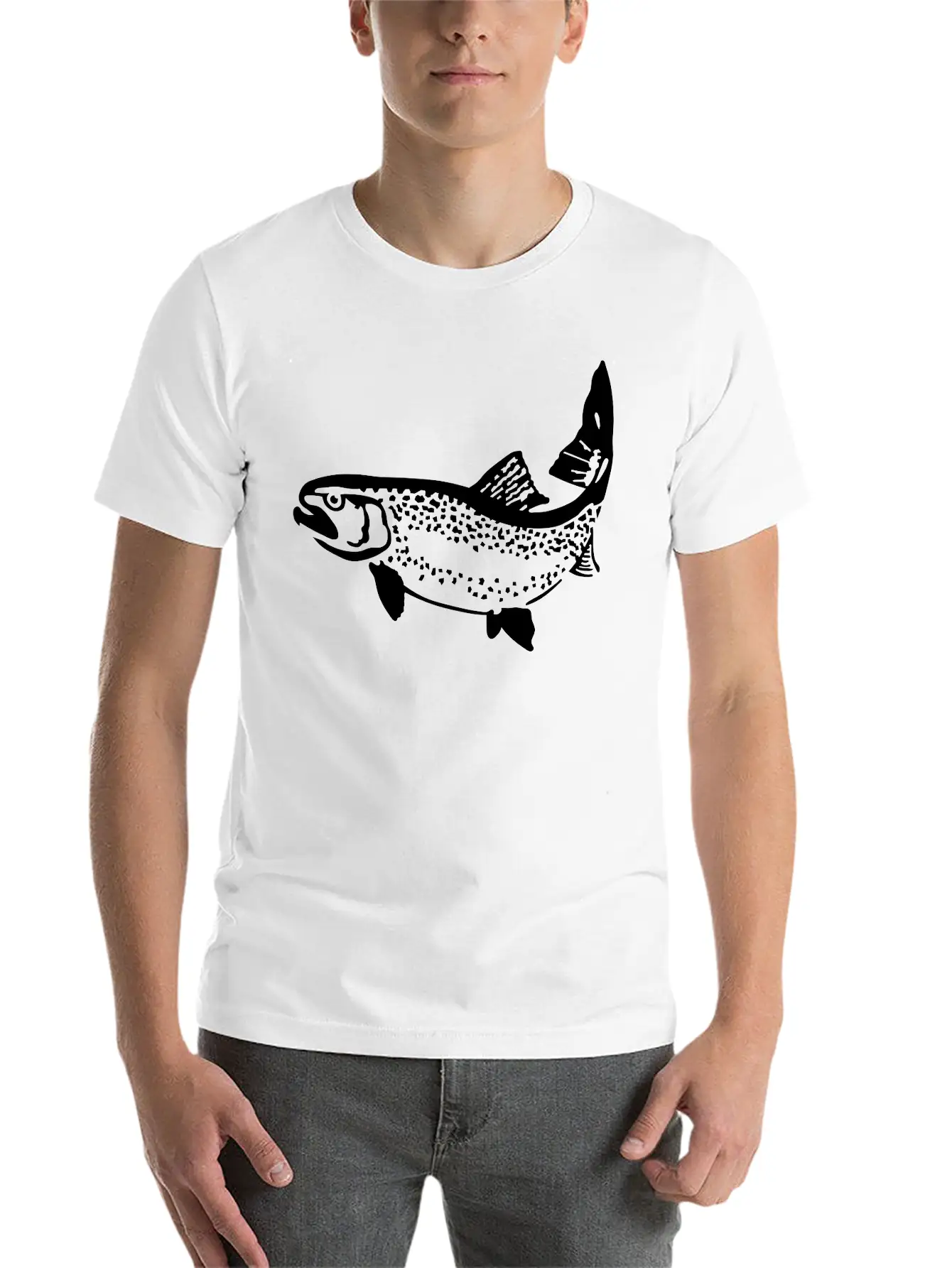 Trout Unisex Short Sleeve Soft Cotton T-Shirt – Casual Everyday Wear