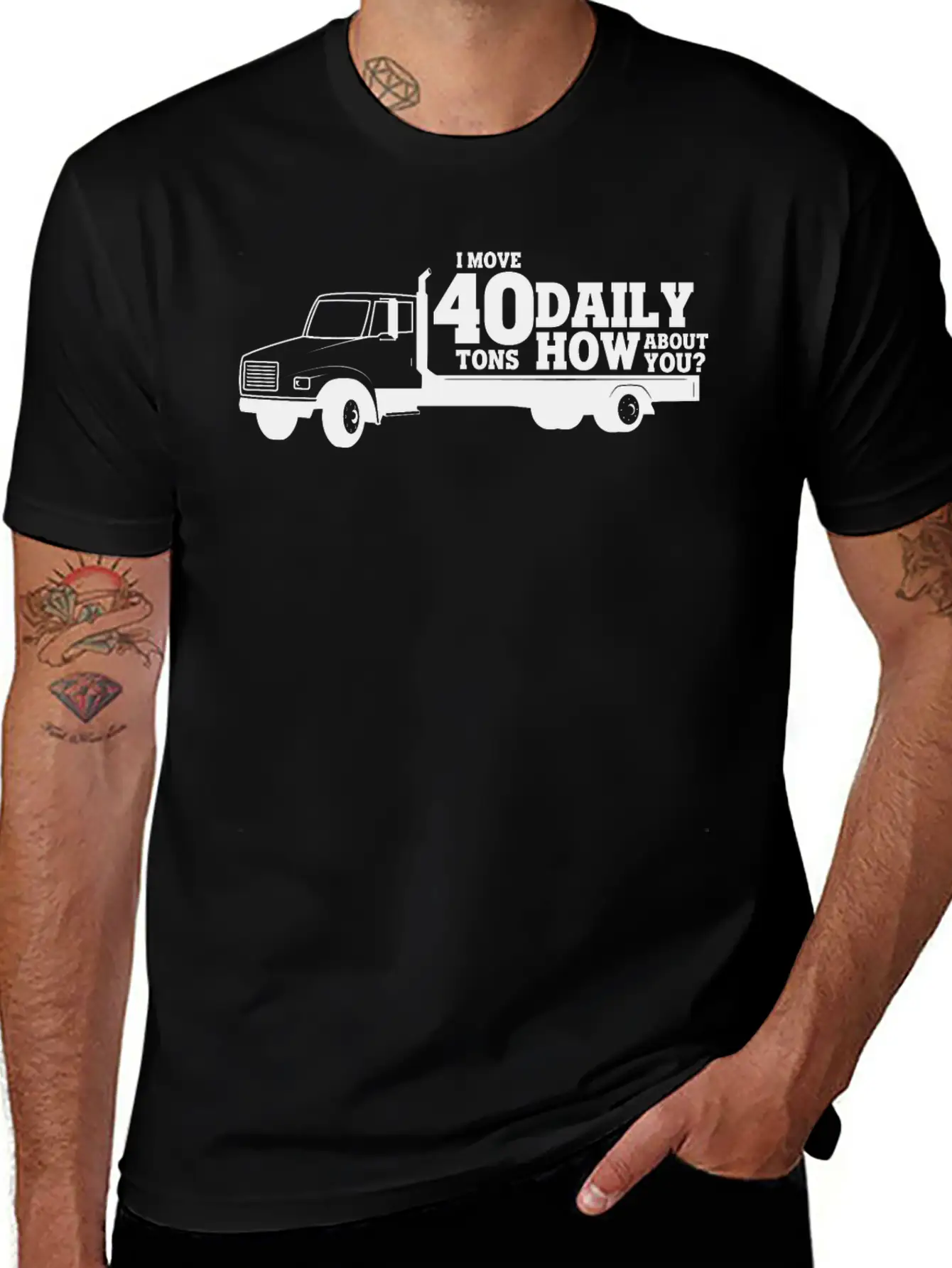 Truck 40 Ton Delivery Truck Lorry Gift Idea Breathable Soft Cotton T-Shirt – Timeless Casual Look