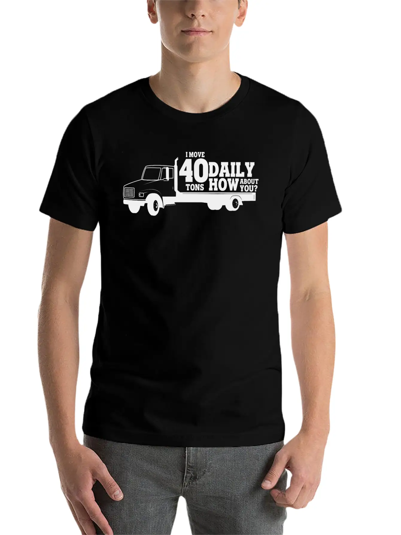 Truck 40 Ton Delivery Truck Lorry Gift Idea Breathable Soft Cotton T-Shirt – Timeless Casual Look